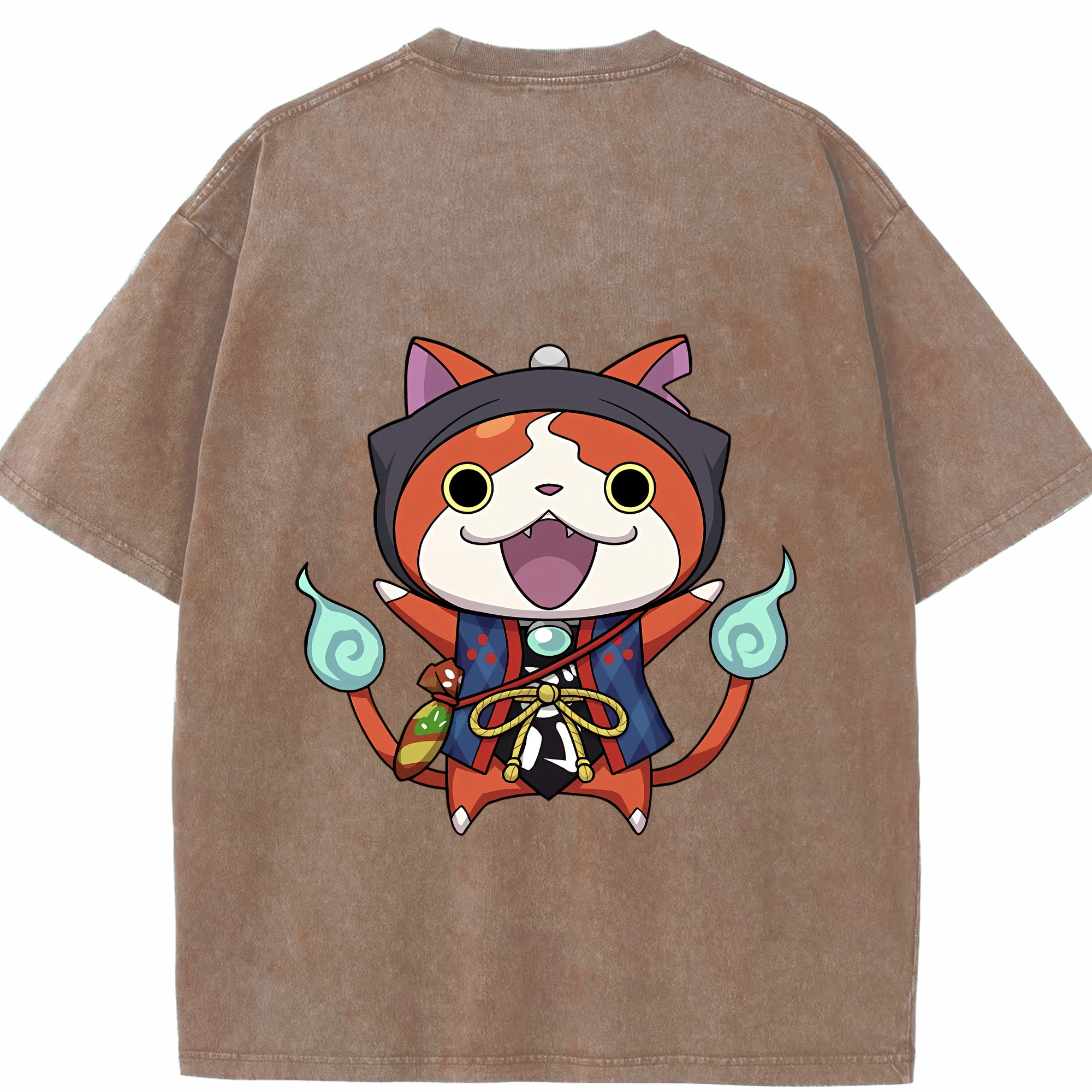 （画像用） 妖怪ウォッチ Yo-kai Watch 綿100% ヴィンテージ風 半袖Tシャツ（背面プリント）