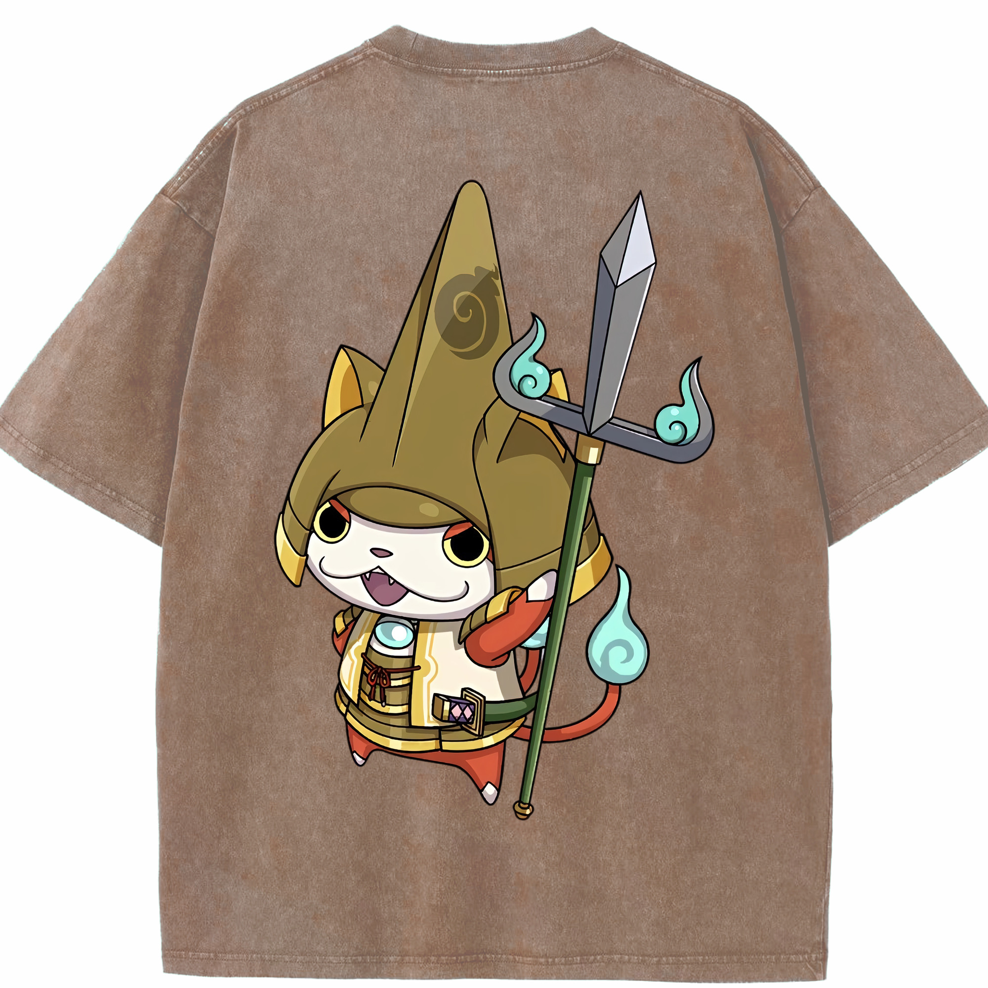（画像用） 妖怪ウォッチ Yo-kai Watch 綿100% ヴィンテージ風 半袖Tシャツ（背面プリント）