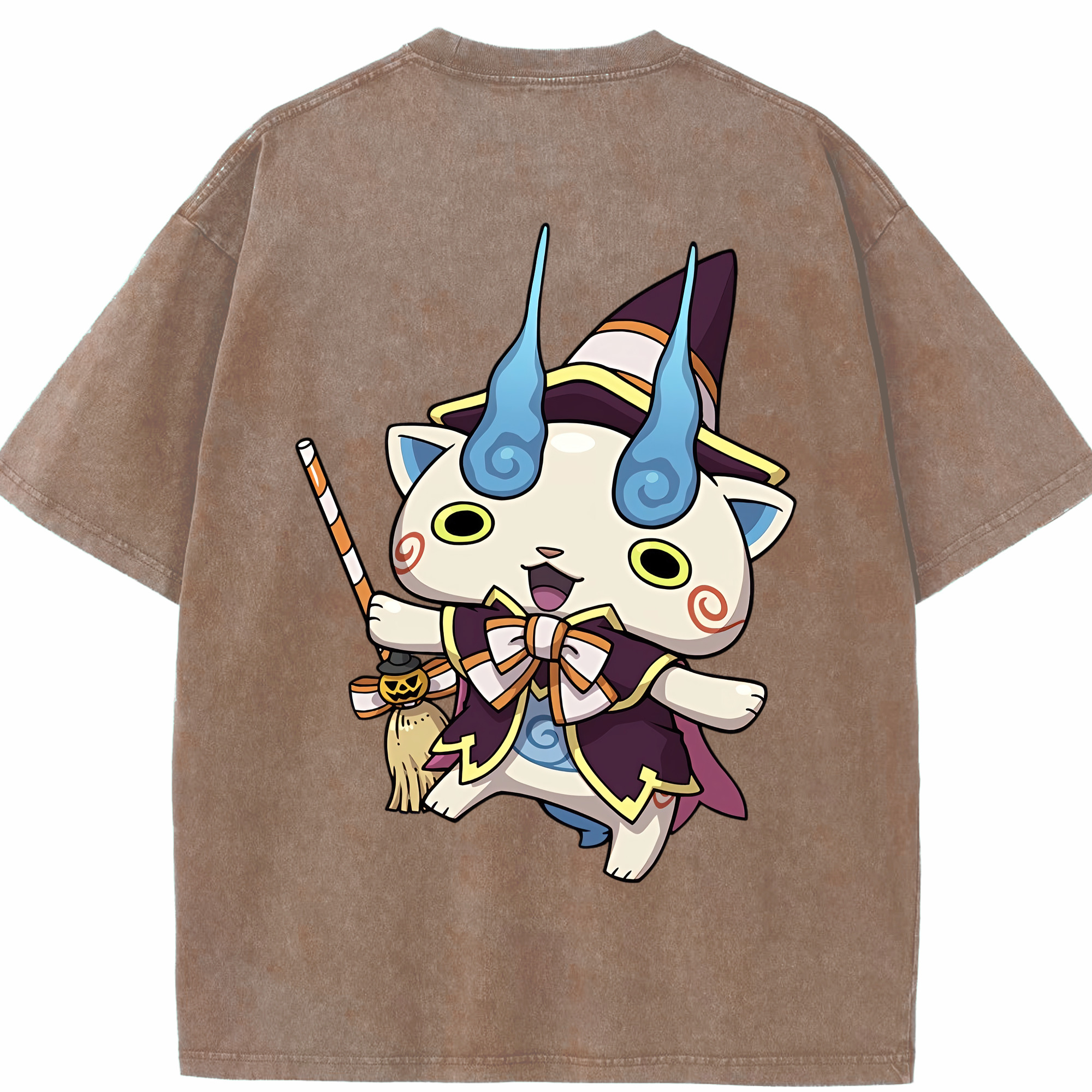 （画像用） 妖怪ウォッチ Yo-kai Watch 綿100% ヴィンテージ風 半袖Tシャツ（背面プリント）