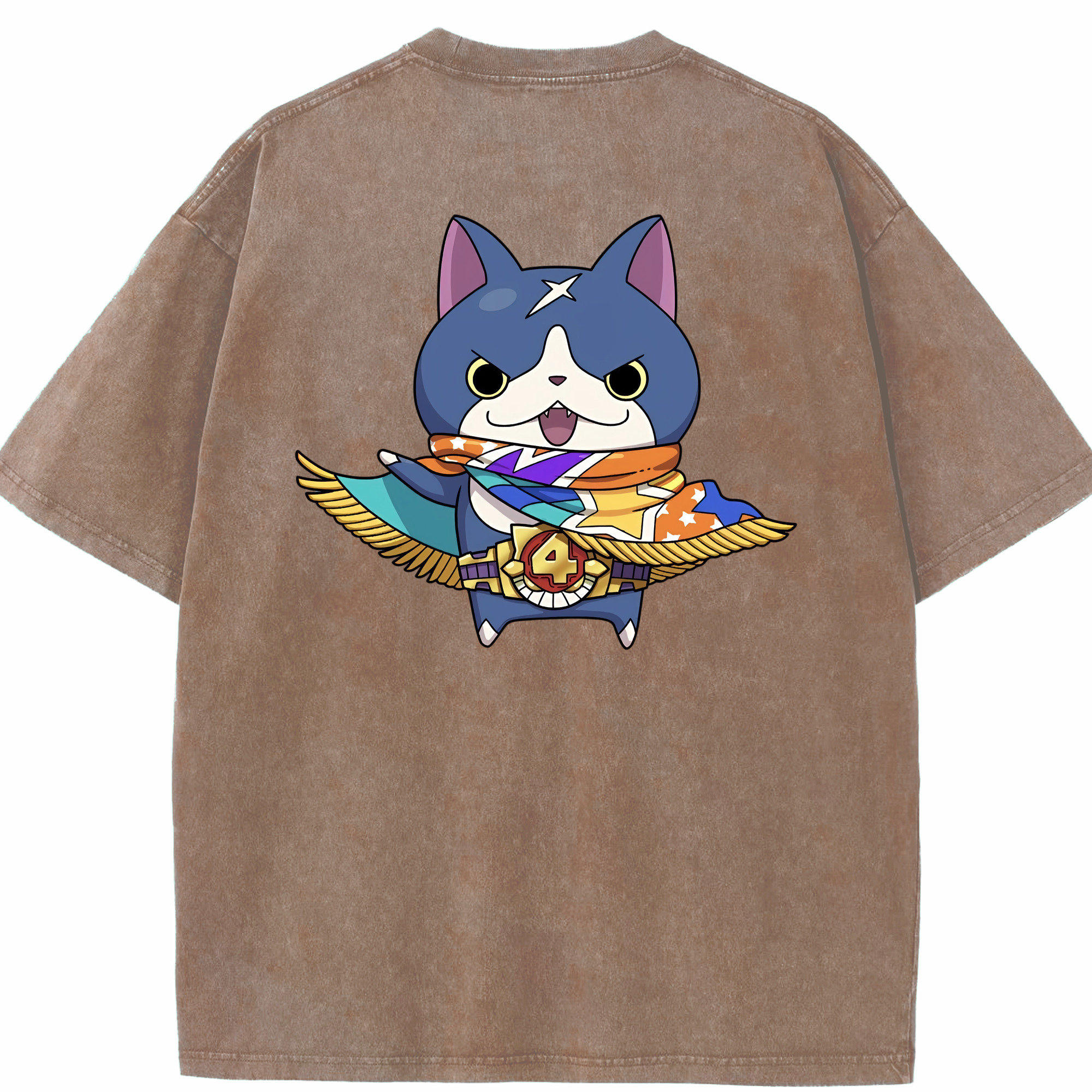 （画像用） 妖怪ウォッチ Yo-kai Watch 綿100% ヴィンテージ風 半袖Tシャツ（背面プリント）