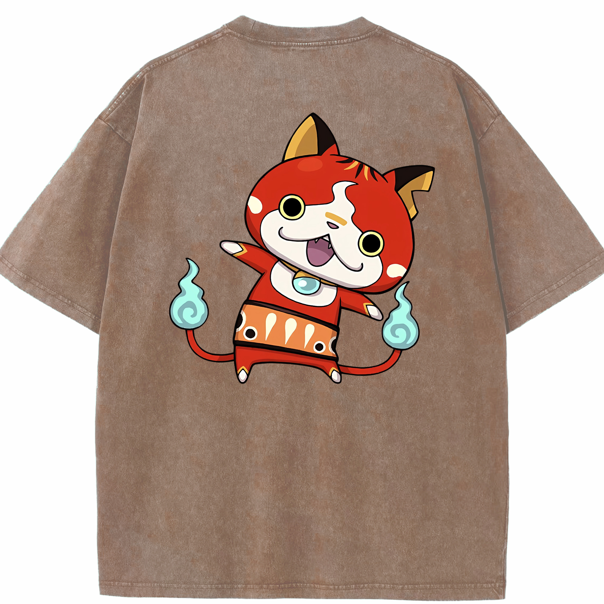 （画像用） 妖怪ウォッチ Yo-kai Watch 綿100% ヴィンテージ風 半袖Tシャツ（背面プリント）
