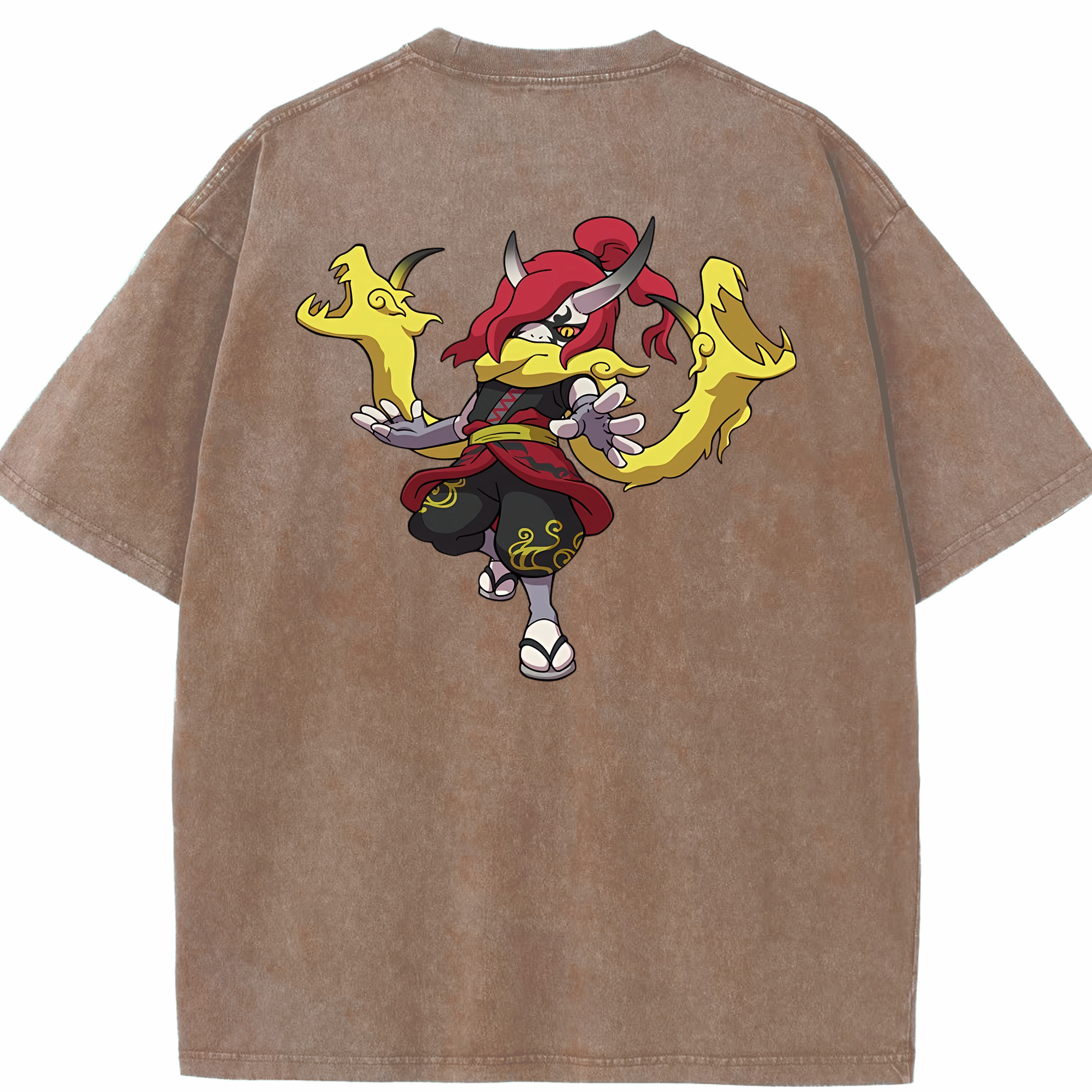 （画像用） 妖怪ウォッチ Yo-kai Watch 綿100% ヴィンテージ風 半袖Tシャツ（背面プリント）