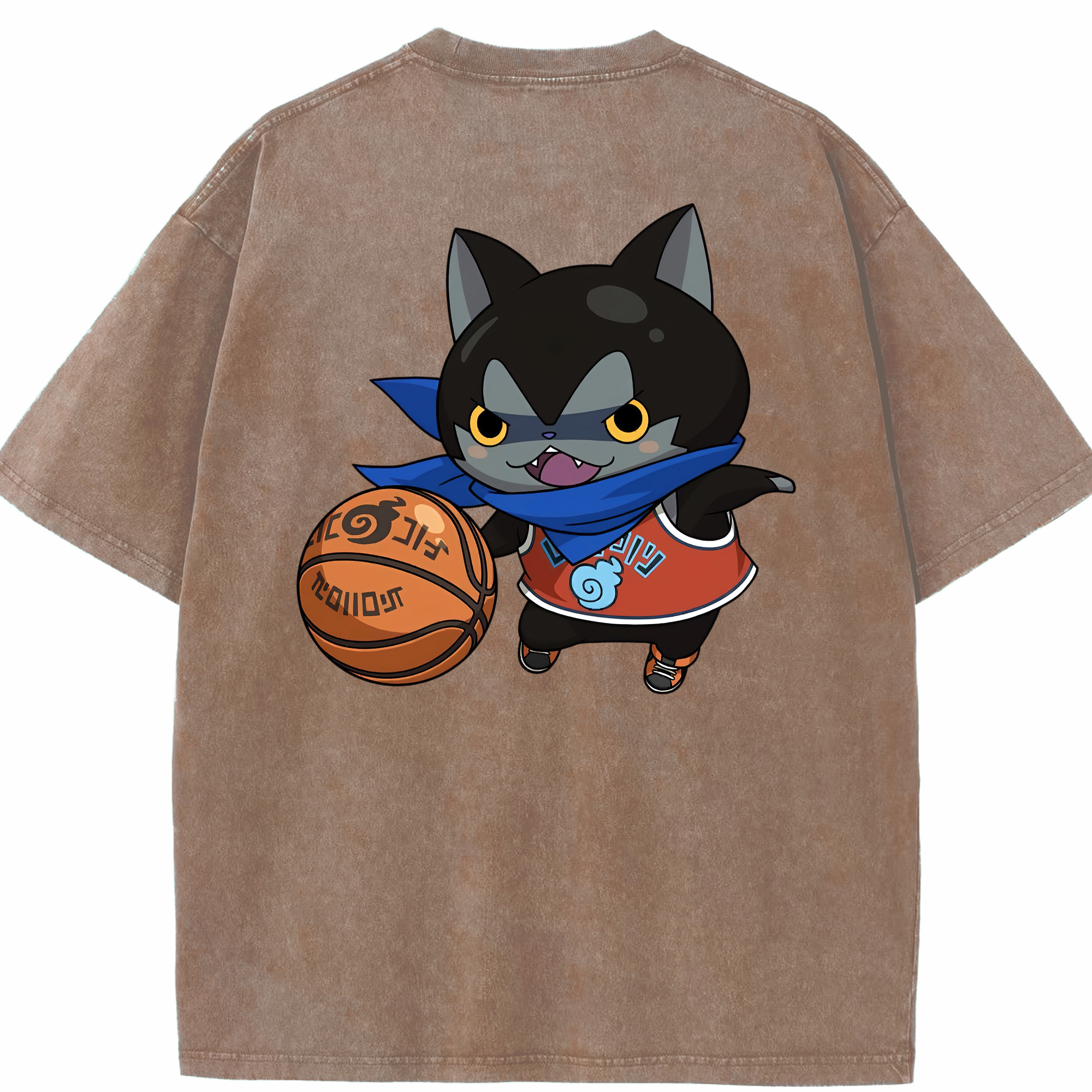 （画像用） 妖怪ウォッチ Yo-kai Watch 綿100% ヴィンテージ風 半袖Tシャツ（背面プリント）