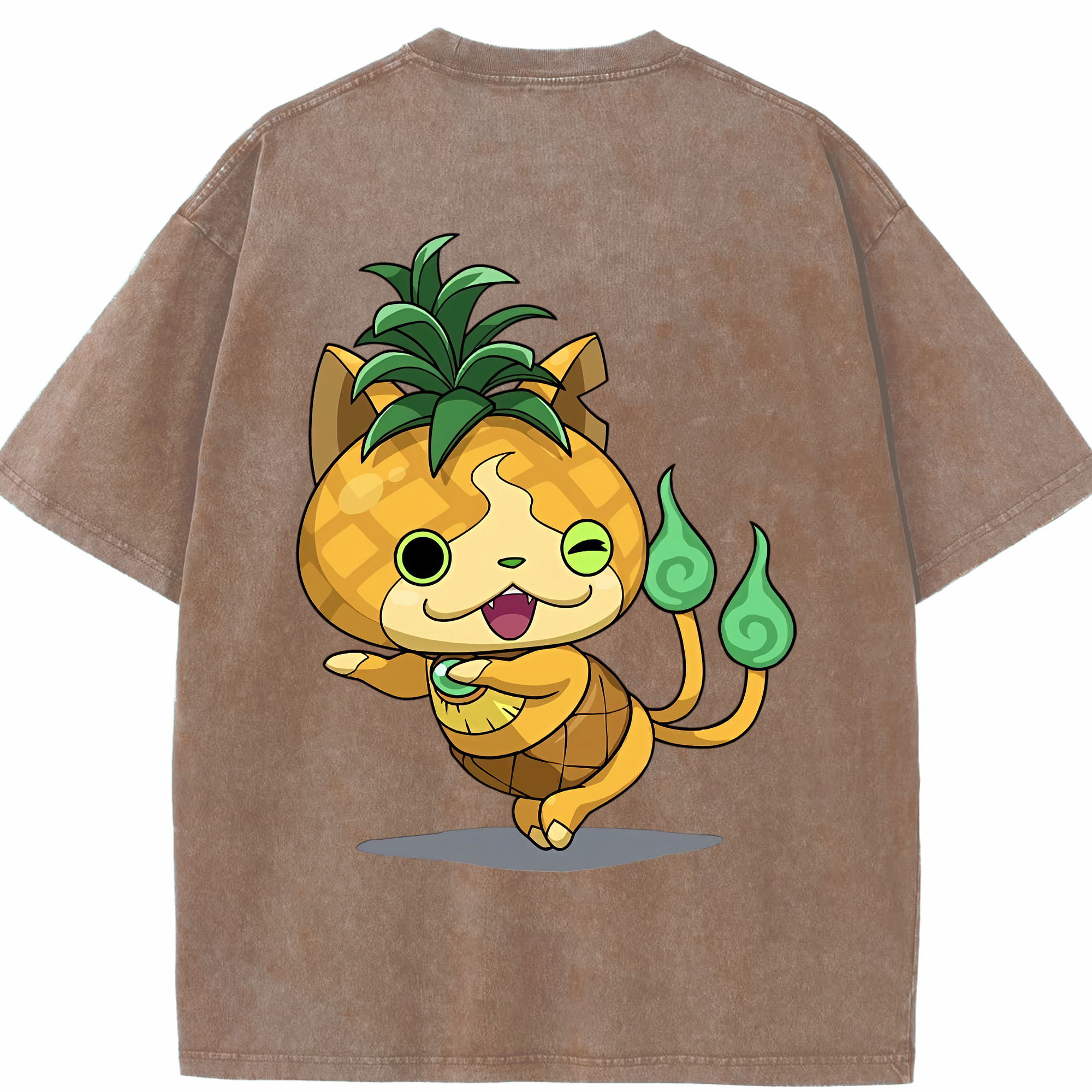 （画像用） 妖怪ウォッチ Yo-kai Watch 綿100% ヴィンテージ風 半袖Tシャツ（背面プリント）