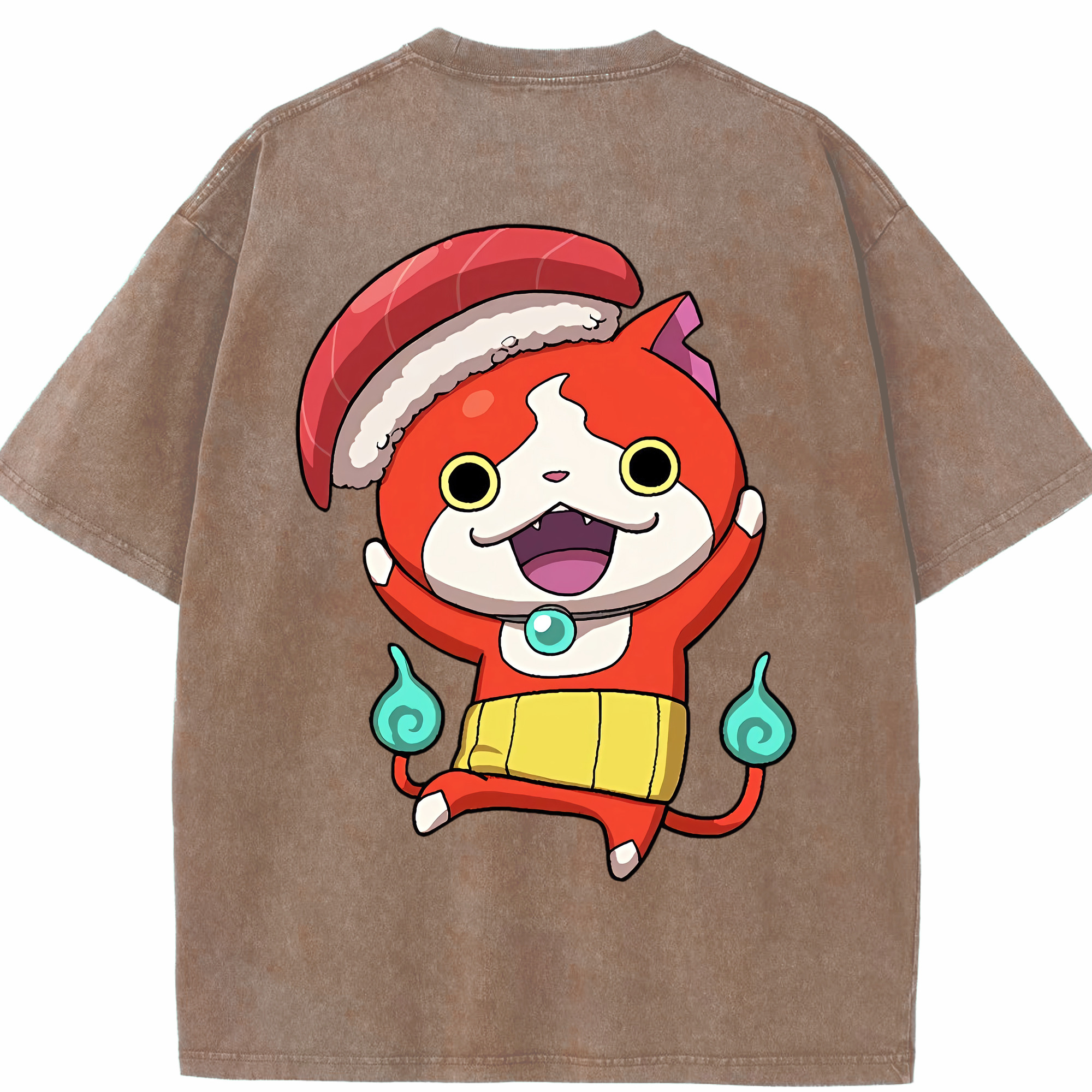 （画像用） 妖怪ウォッチ Yo-kai Watch 綿100% ヴィンテージ風 半袖Tシャツ（背面プリント）