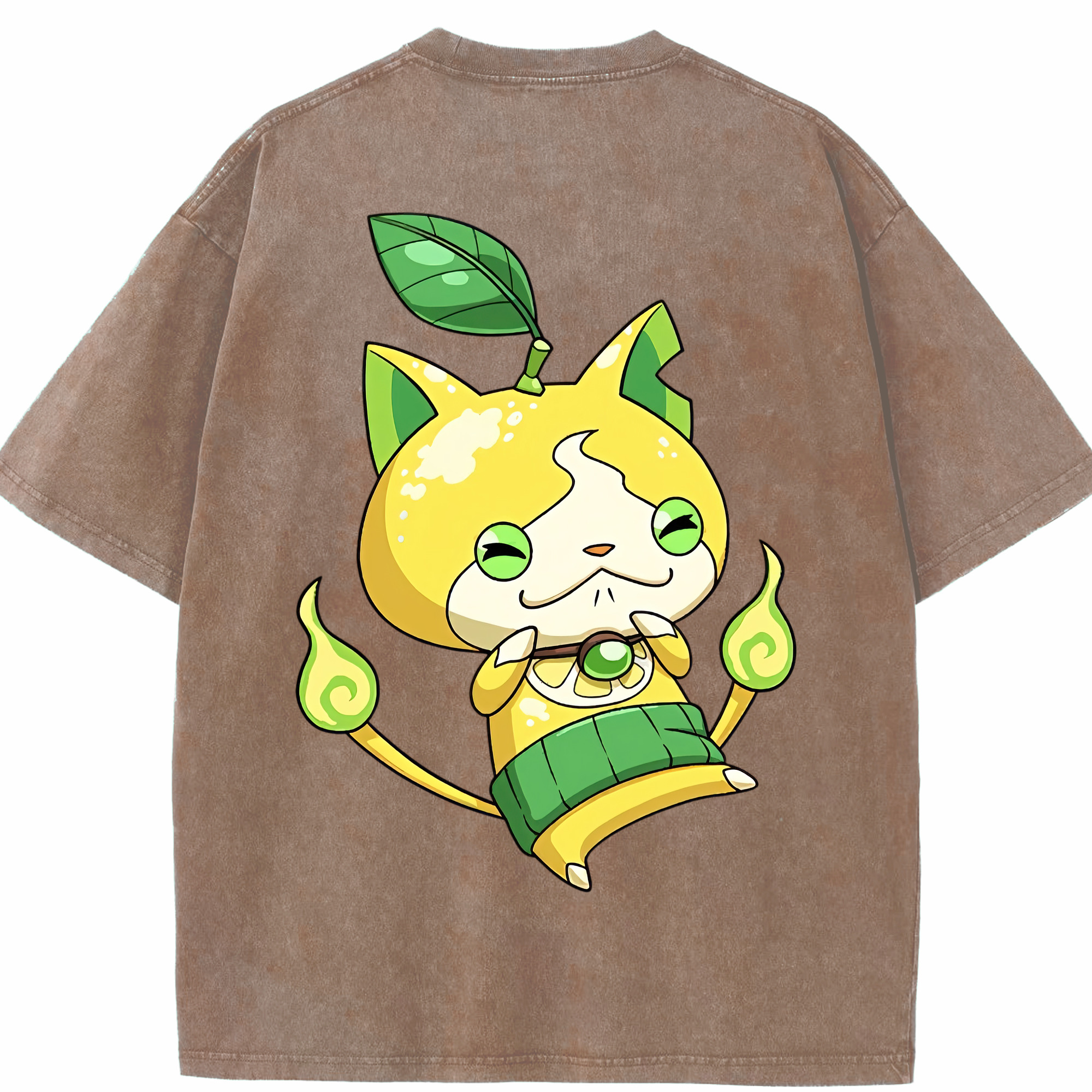 （画像用） 妖怪ウォッチ Yo-kai Watch 綿100% ヴィンテージ風 半袖Tシャツ（背面プリント）