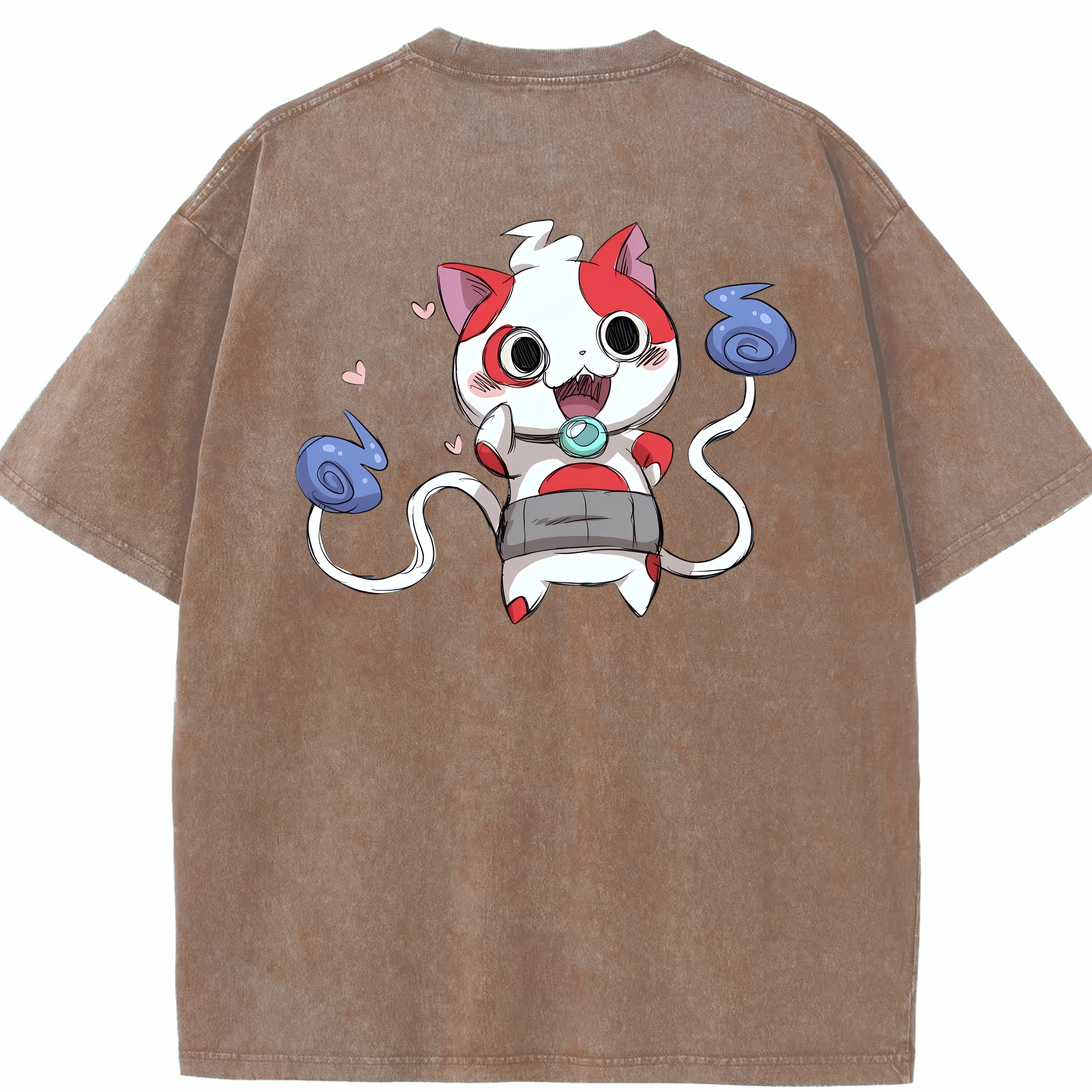 （画像用） 妖怪ウォッチ Yo-kai Watch 綿100% ヴィンテージ風 半袖Tシャツ（背面プリント）
