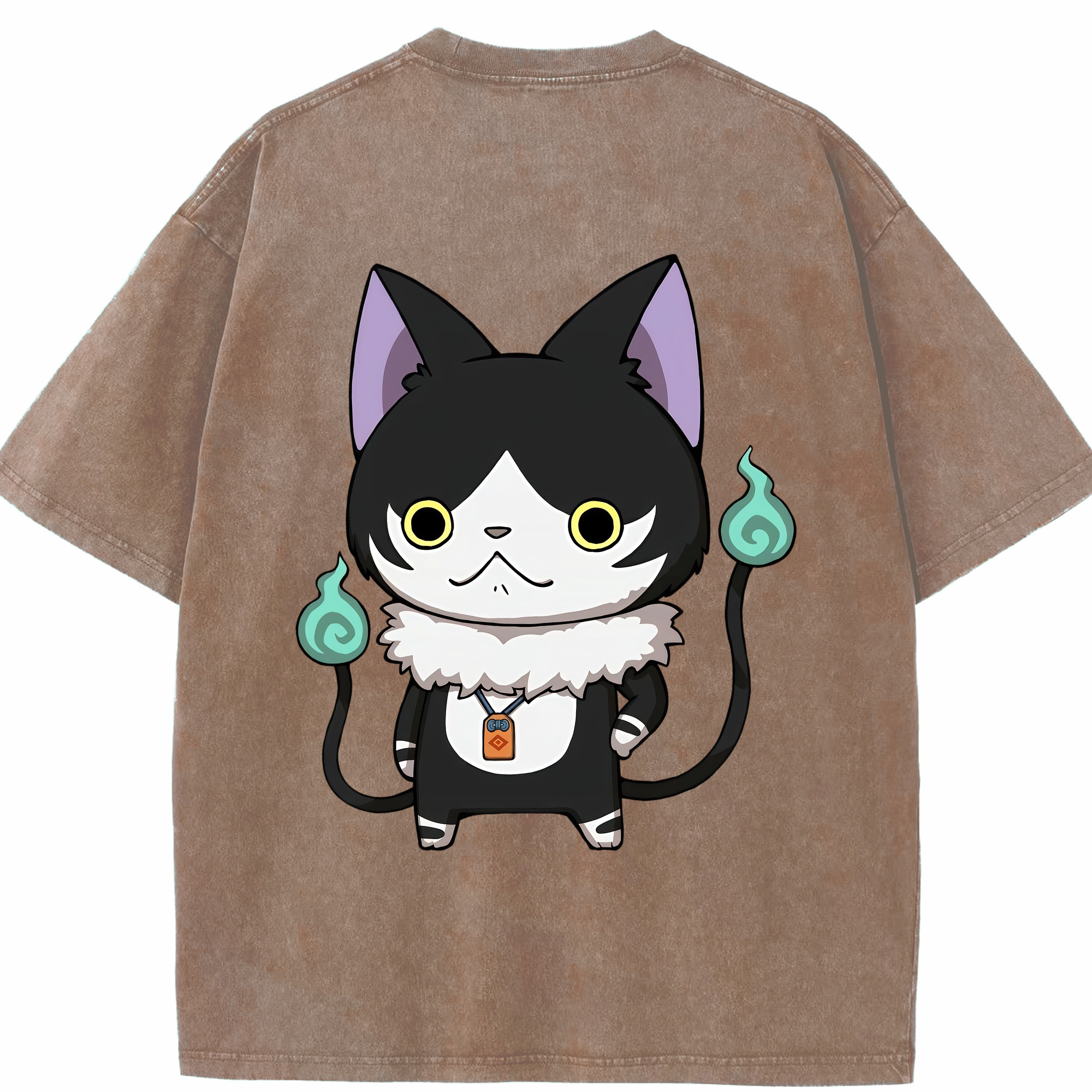 （画像用） 妖怪ウォッチ Yo-kai Watch 綿100% ヴィンテージ風 半袖Tシャツ（背面プリント）