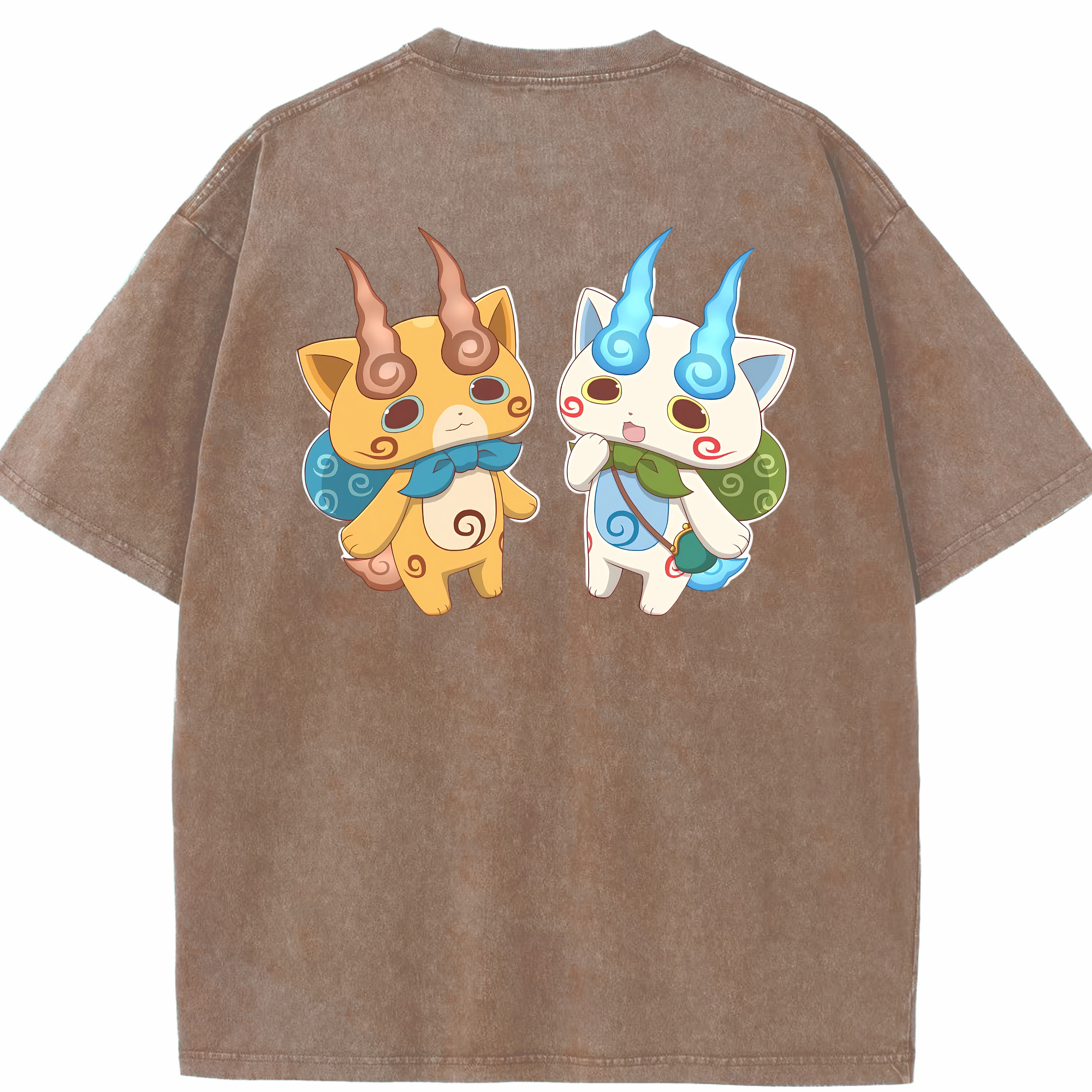 （画像用） 妖怪ウォッチ Yo-kai Watch 綿100% ヴィンテージ風 半袖Tシャツ（背面プリント）