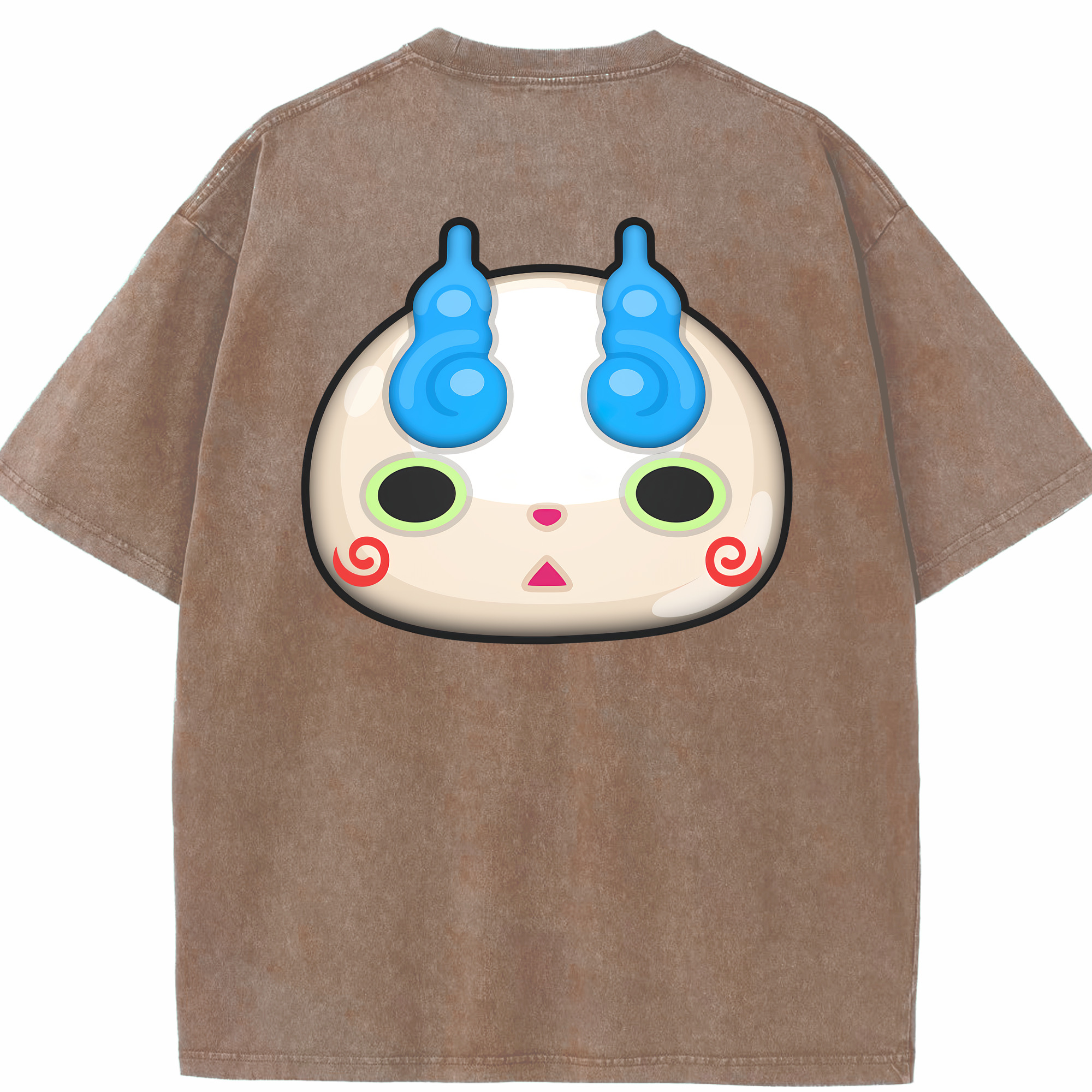 （画像用） 妖怪ウォッチ Yo-kai Watch 綿100% ヴィンテージ風 半袖Tシャツ（背面プリント）