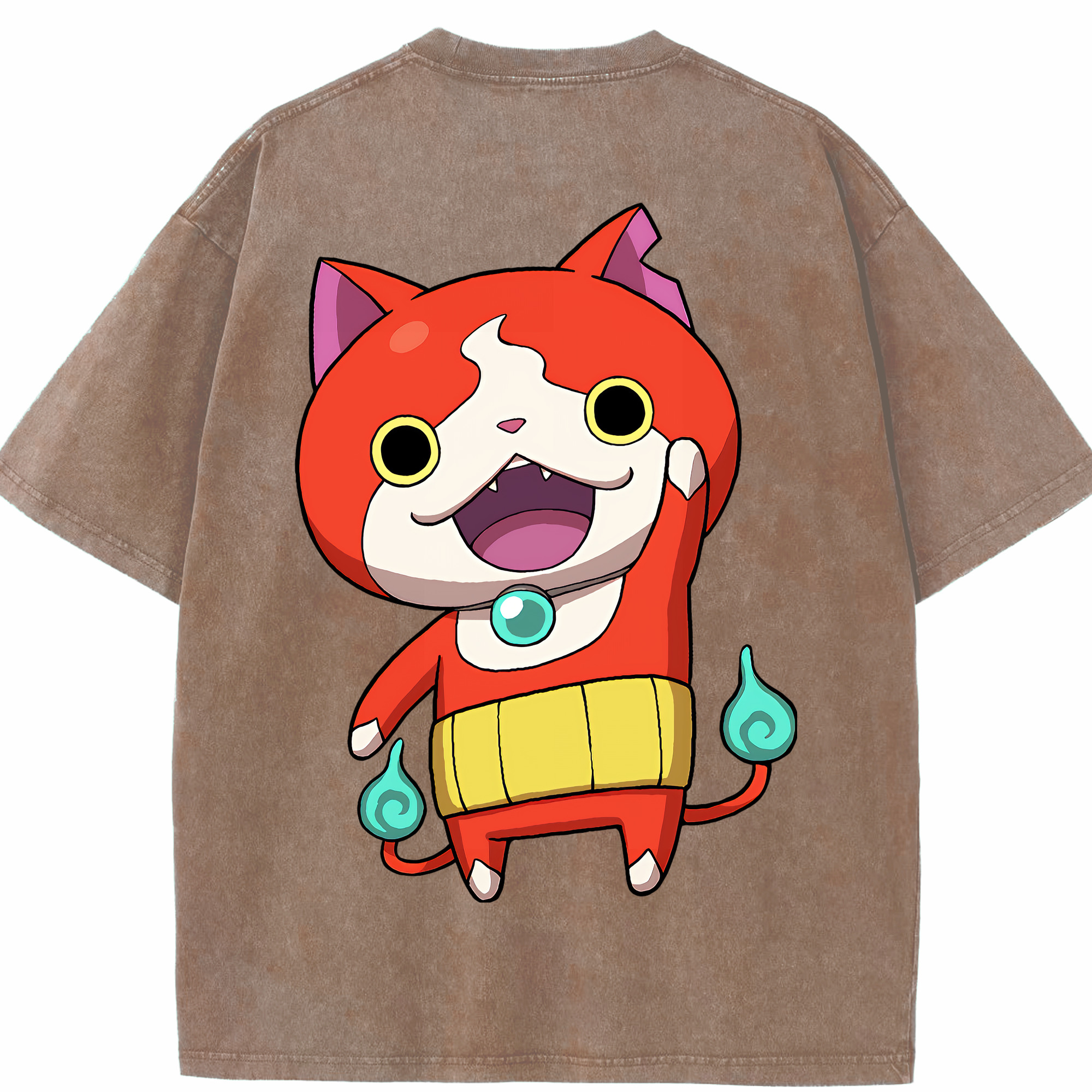 （画像用） 妖怪ウォッチ Yo-kai Watch 綿100% ヴィンテージ風 半袖Tシャツ（背面プリント）
