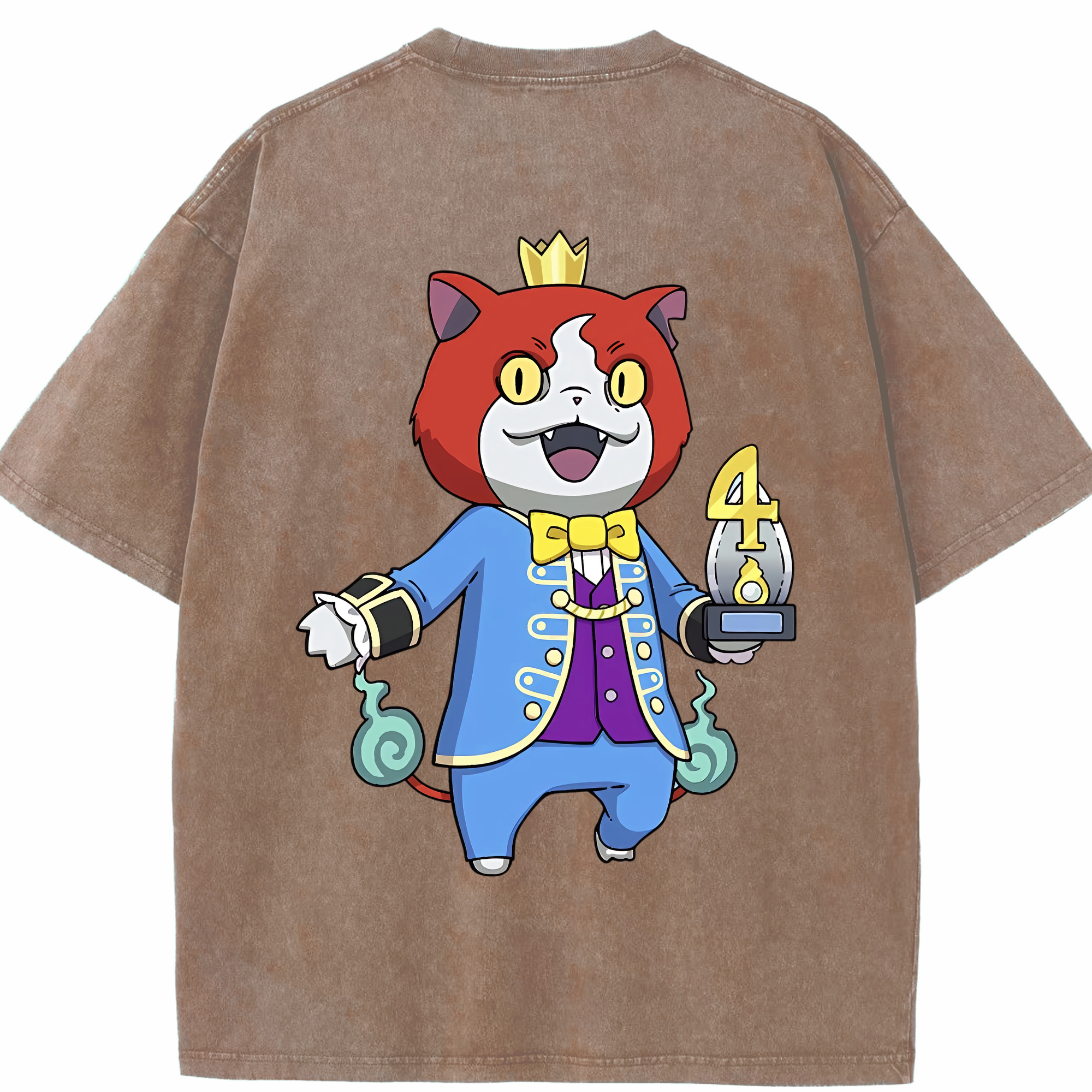 （画像用） 妖怪ウォッチ Yo-kai Watch 綿100% ヴィンテージ風 半袖Tシャツ（背面プリント）