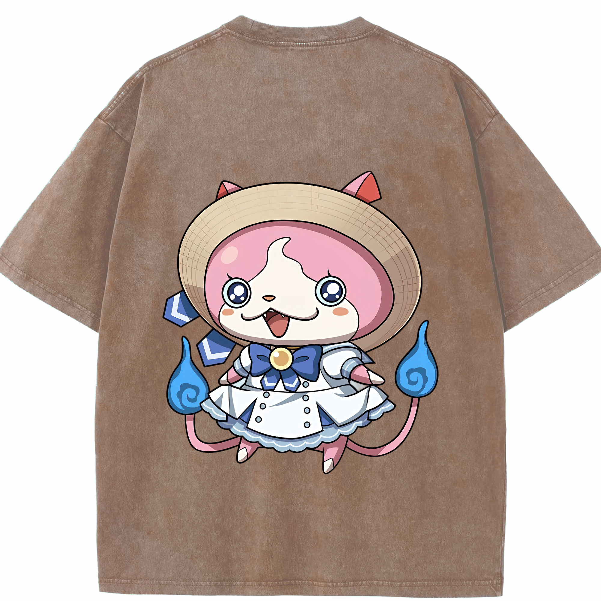 （画像用） 妖怪ウォッチ Yo-kai Watch 綿100% ヴィンテージ風 半袖Tシャツ（背面プリント）