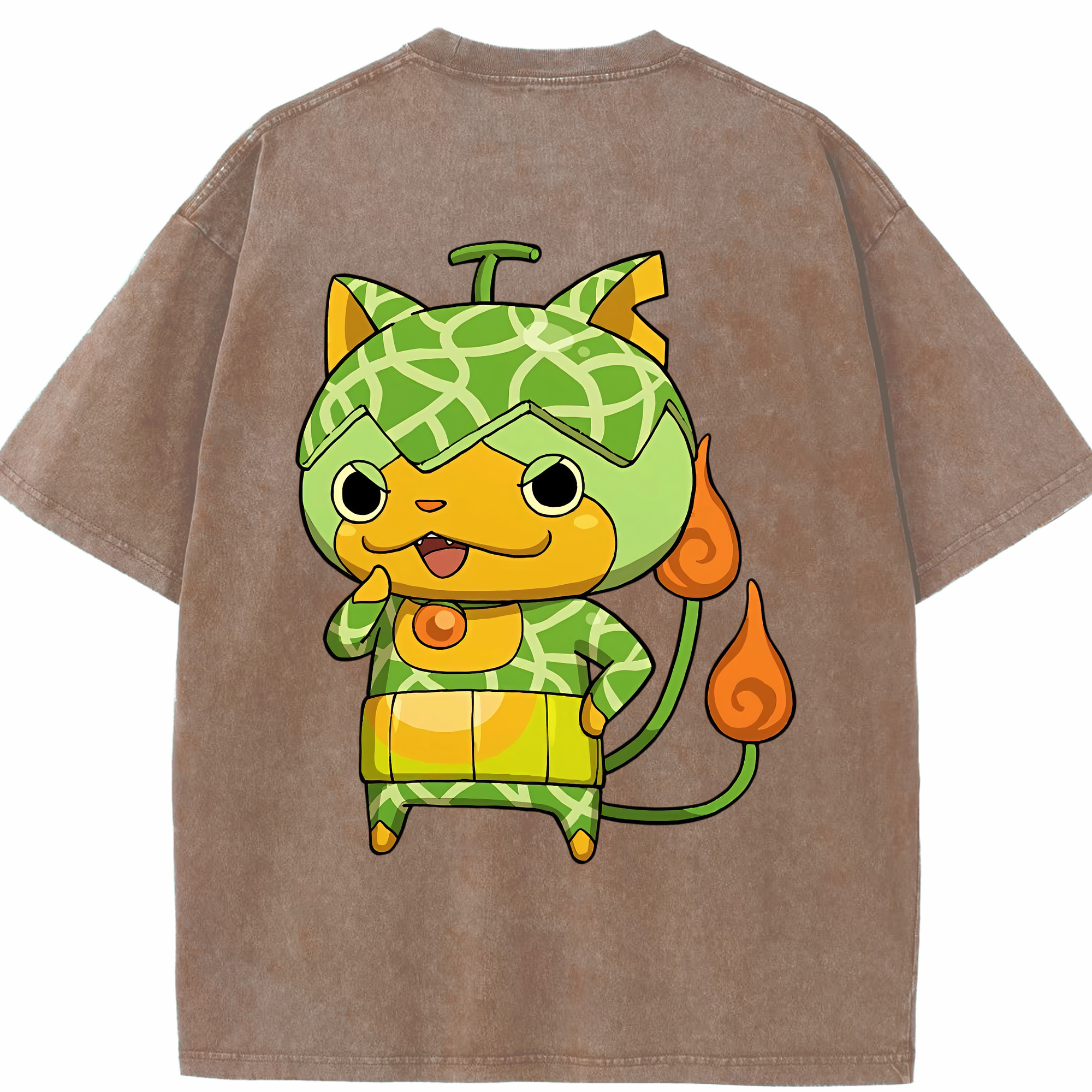（画像用） 妖怪ウォッチ Yo-kai Watch 綿100% ヴィンテージ風 半袖Tシャツ（背面プリント）