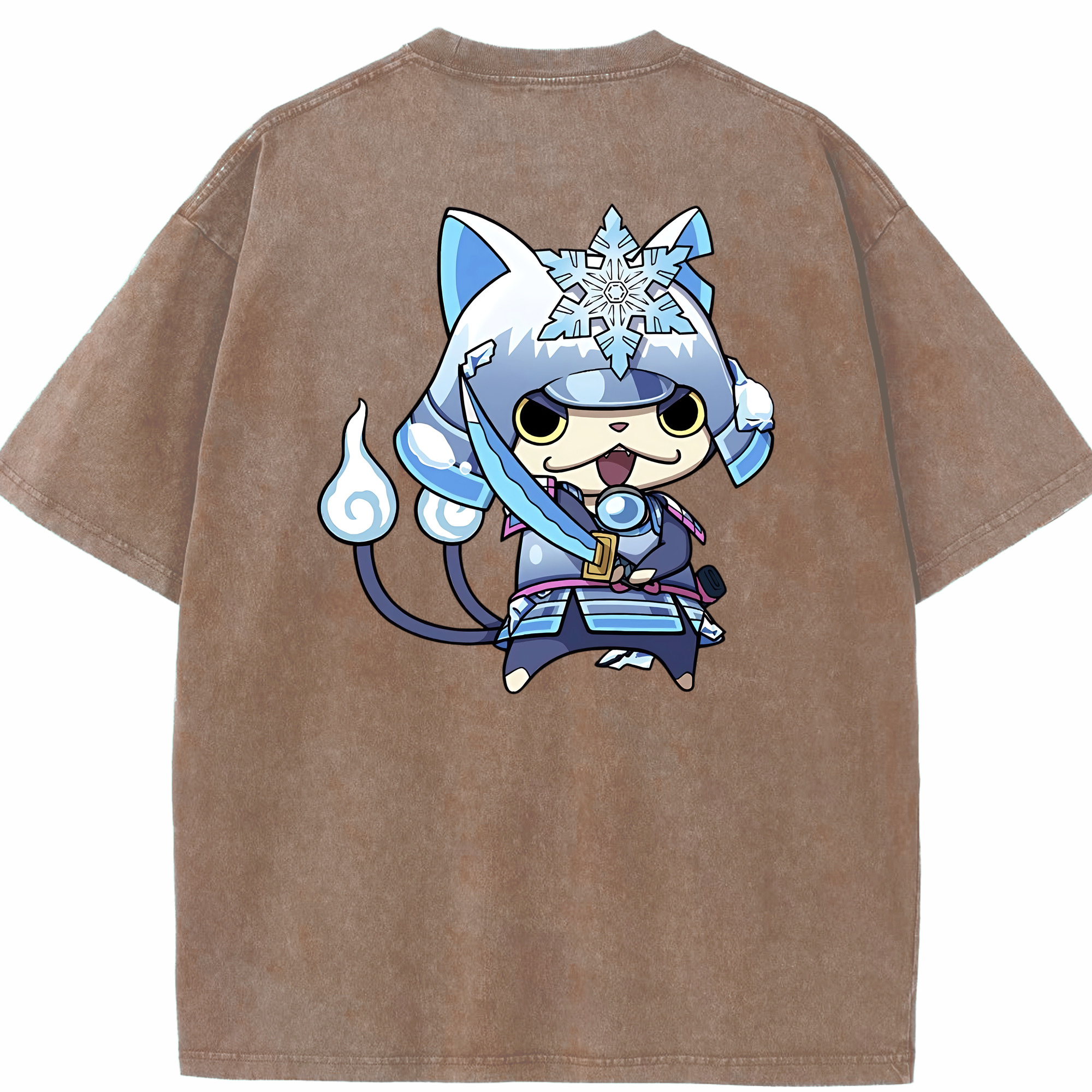 （画像用） 妖怪ウォッチ Yo-kai Watch 綿100% ヴィンテージ風 半袖Tシャツ（背面プリント）