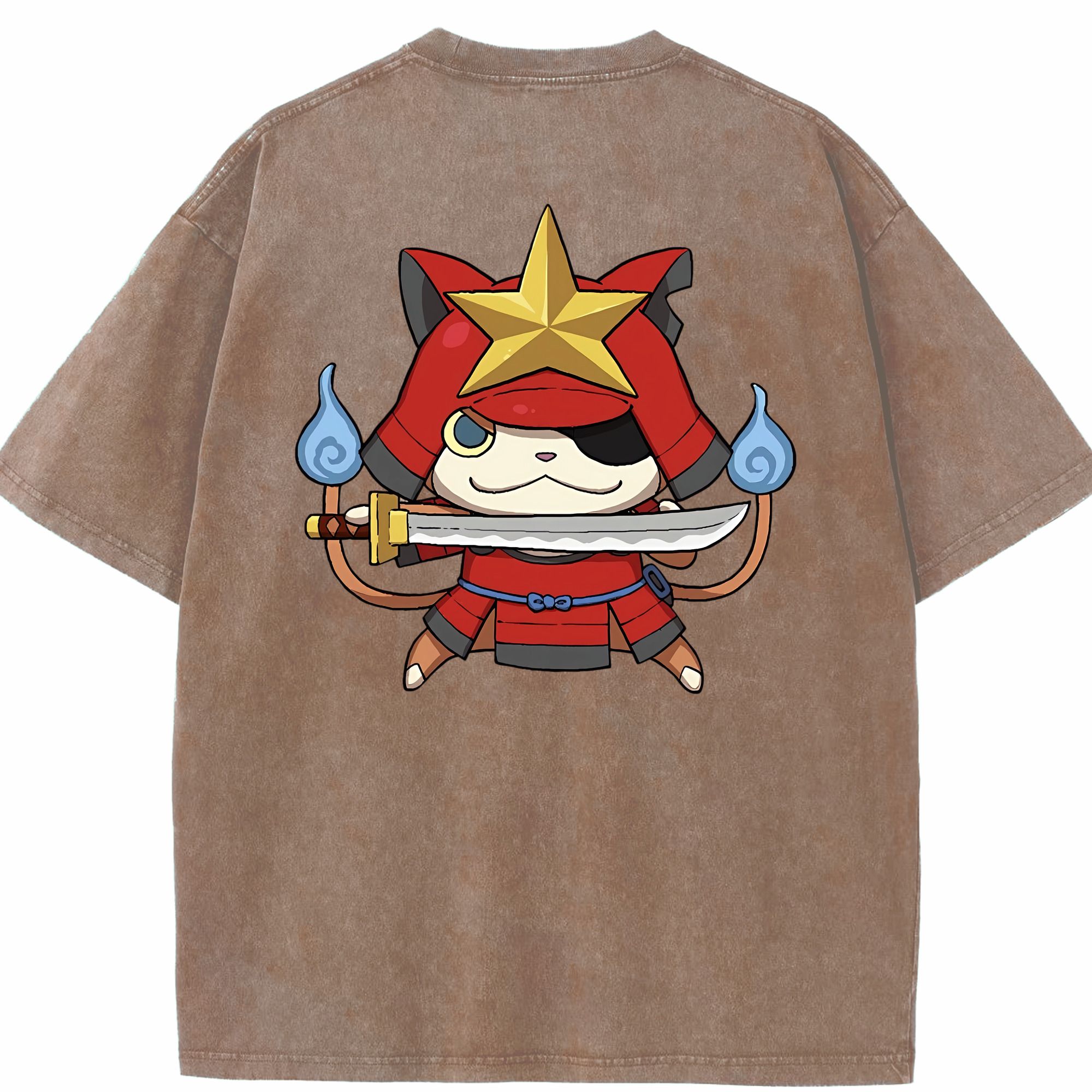 （画像用） 妖怪ウォッチ Yo-kai Watch 綿100% ヴィンテージ風 半袖Tシャツ（背面プリント）