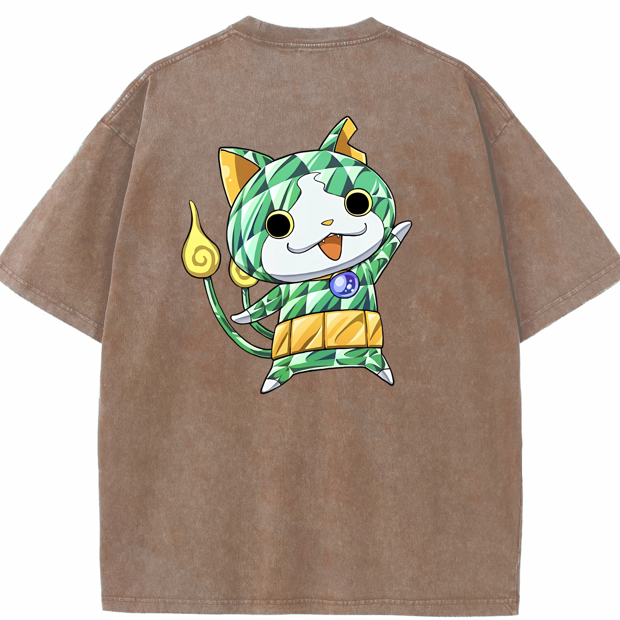 （画像用） 妖怪ウォッチ Yo-kai Watch 綿100% ヴィンテージ風 半袖Tシャツ（背面プリント）