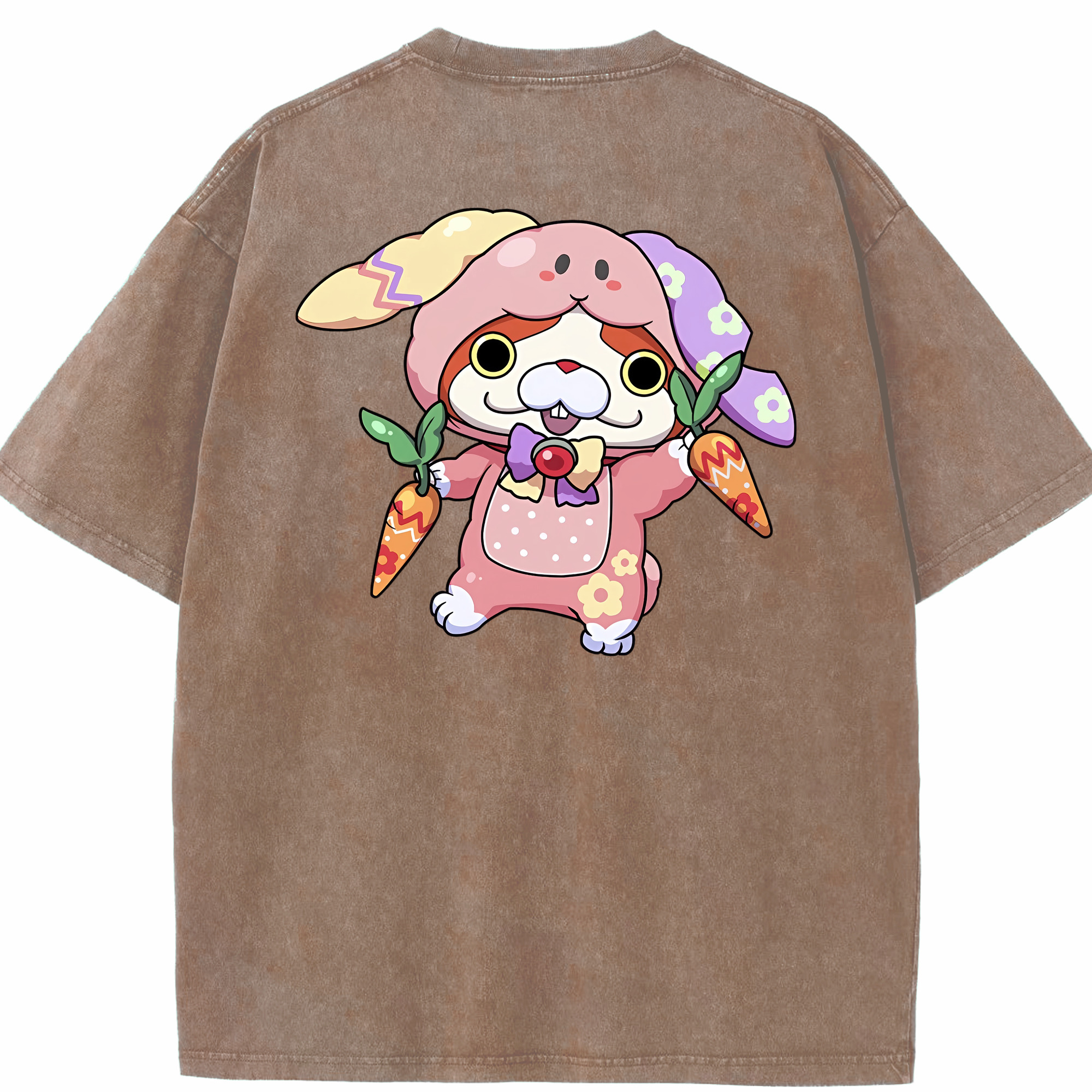 （画像用） 妖怪ウォッチ Yo-kai Watch 綿100% ヴィンテージ風 半袖Tシャツ（背面プリント）