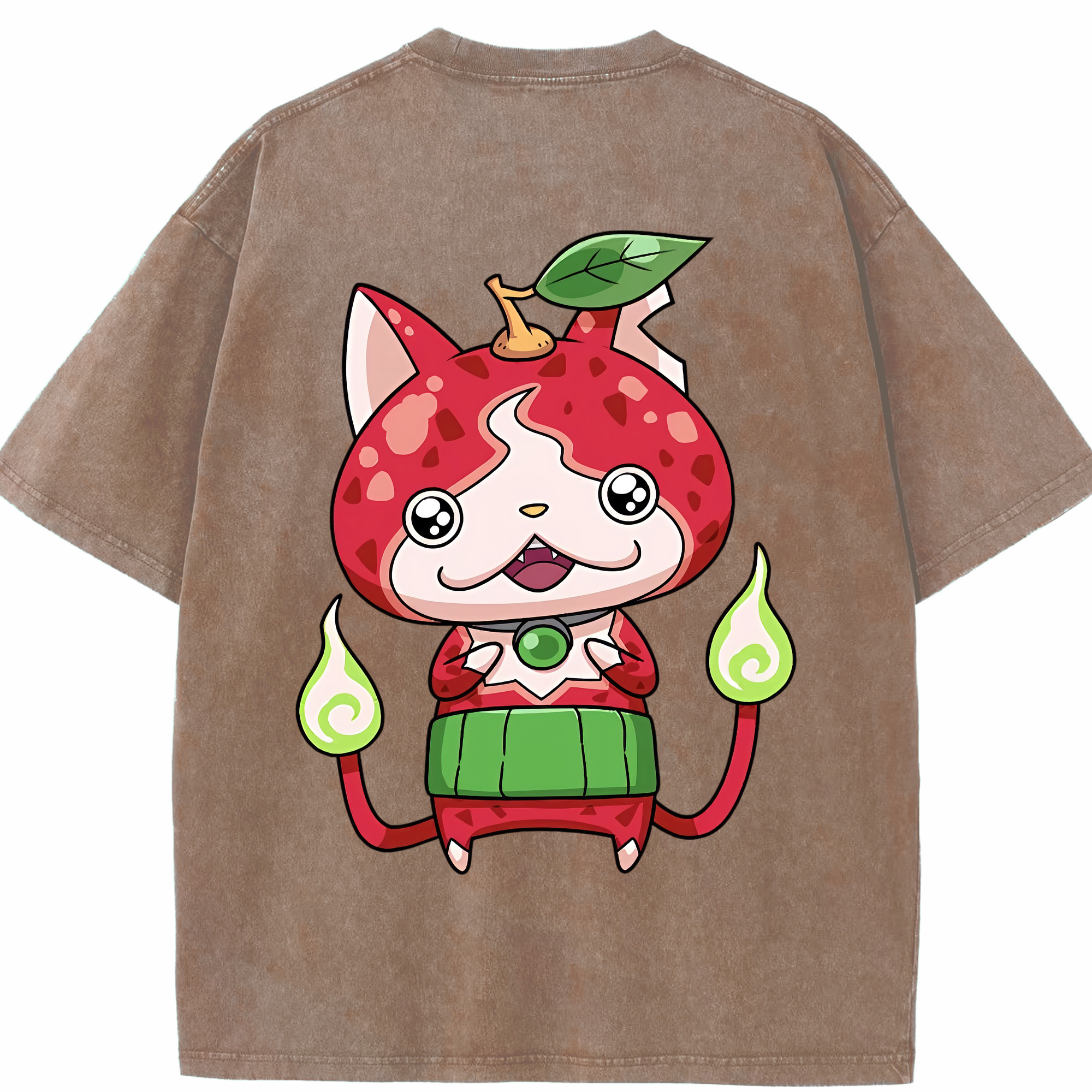 （画像用） 妖怪ウォッチ Yo-kai Watch 綿100% ヴィンテージ風 半袖Tシャツ（背面プリント）