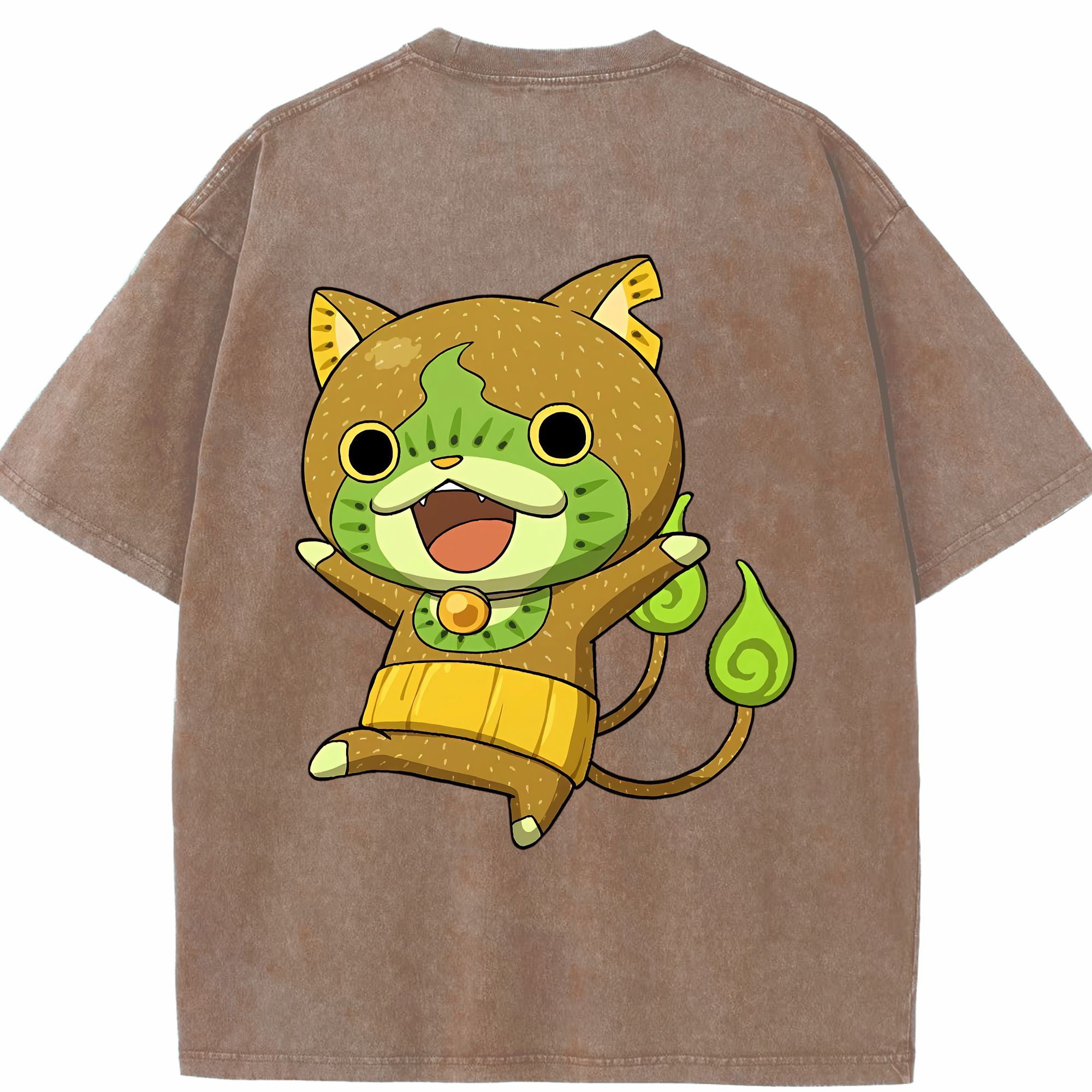 （画像用） 妖怪ウォッチ Yo-kai Watch 綿100% ヴィンテージ風 半袖Tシャツ（背面プリント）