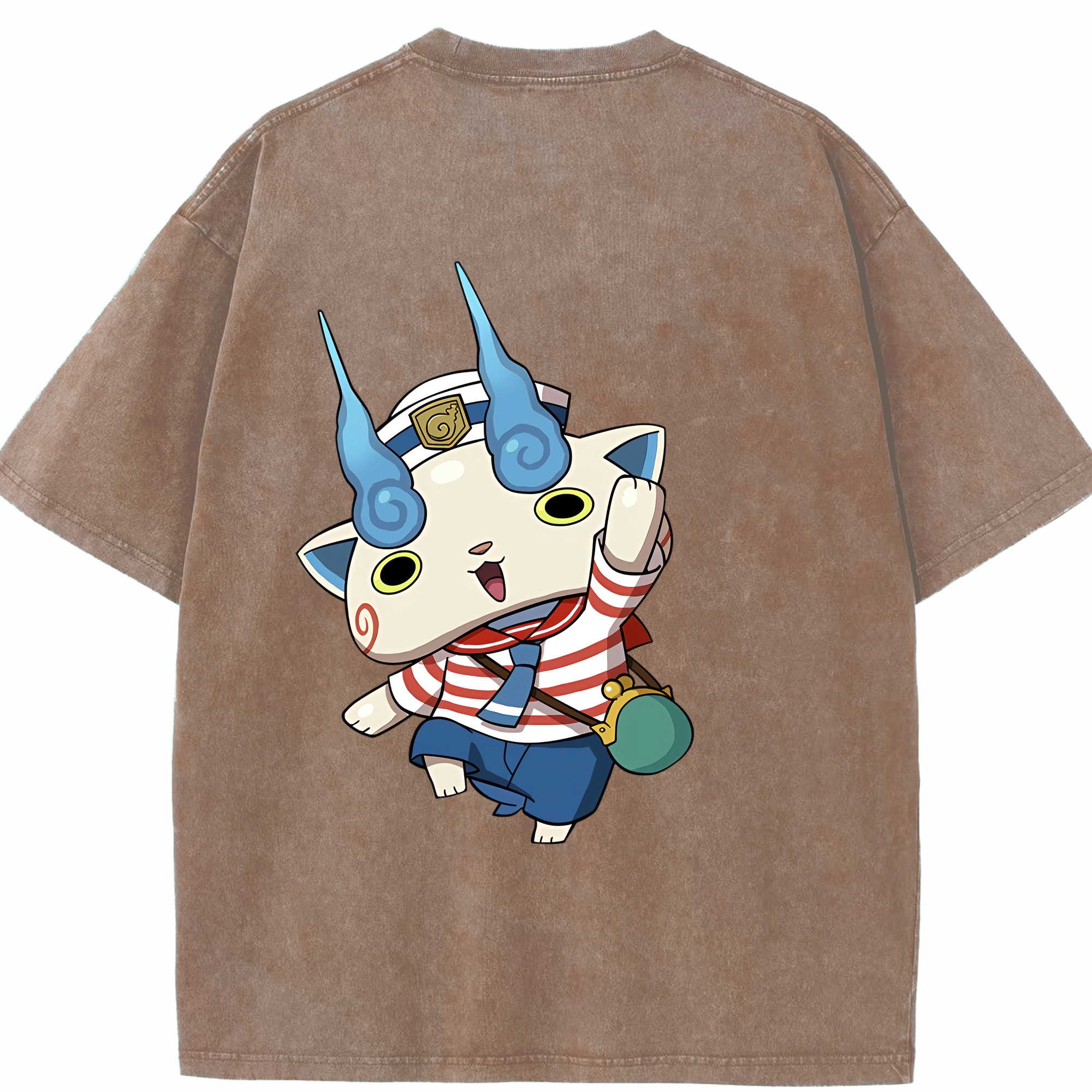 （画像用） 妖怪ウォッチ Yo-kai Watch 綿100% ヴィンテージ風 半袖Tシャツ（背面プリント）