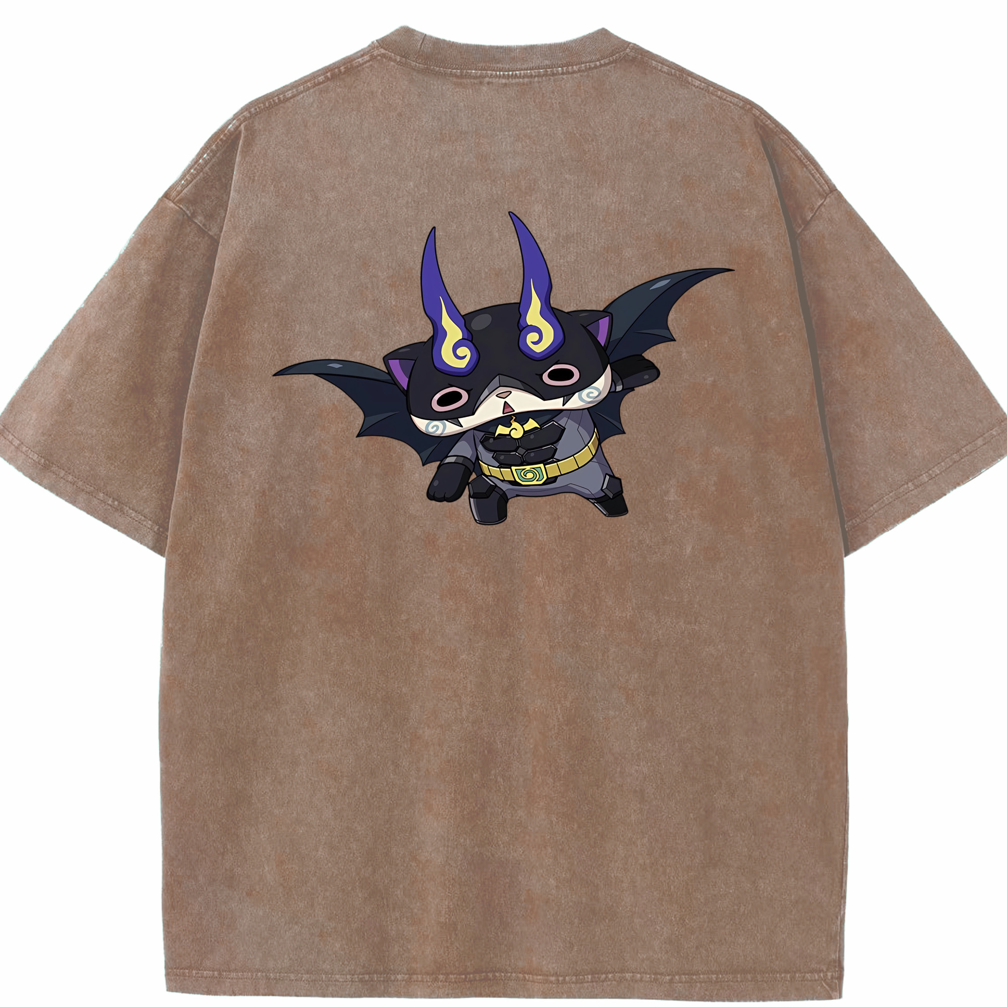 （画像用） 妖怪ウォッチ Yo-kai Watch 綿100% ヴィンテージ風 半袖Tシャツ（背面プリント）