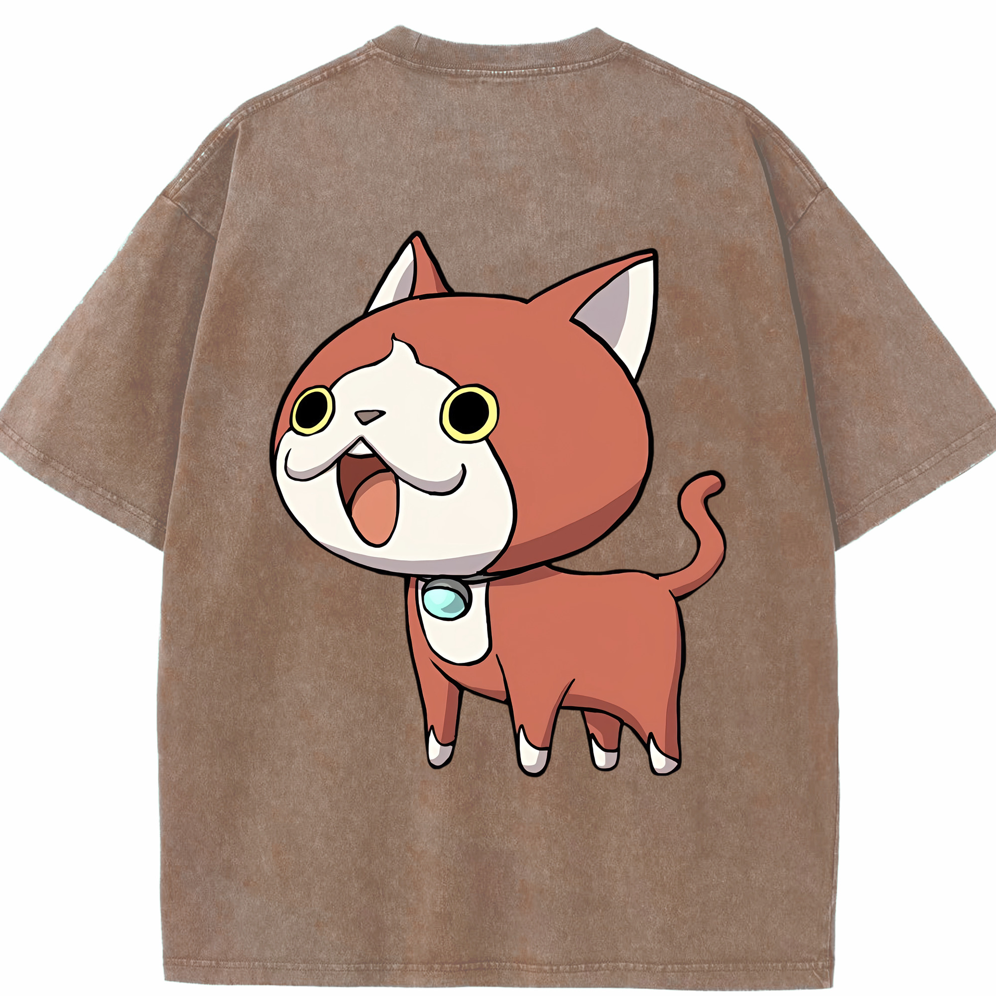 （画像用） 妖怪ウォッチ Yo-kai Watch 綿100% ヴィンテージ風 半袖Tシャツ（背面プリント）
