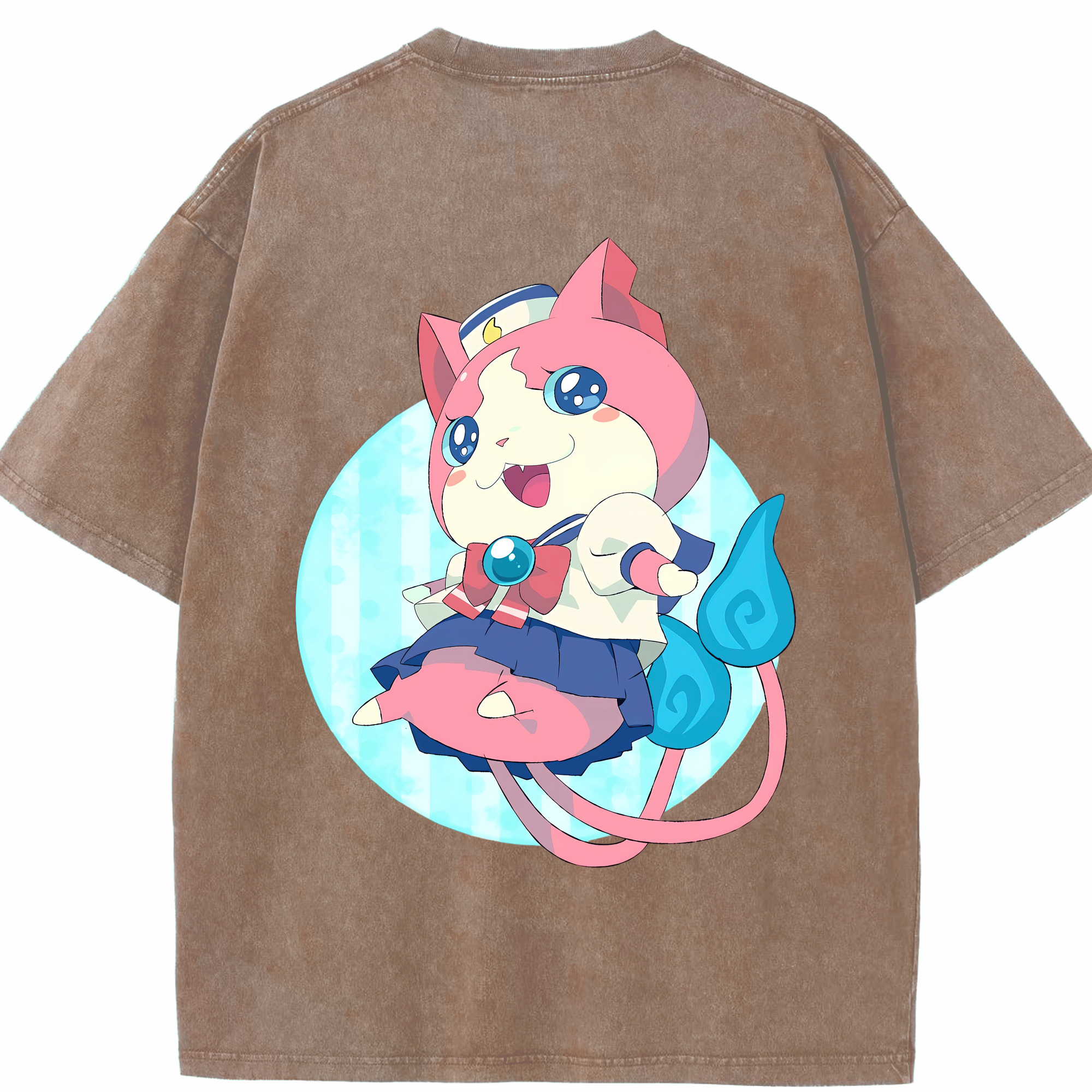 （画像用） 妖怪ウォッチ Yo-kai Watch 綿100% ヴィンテージ風 半袖Tシャツ（背面プリント）