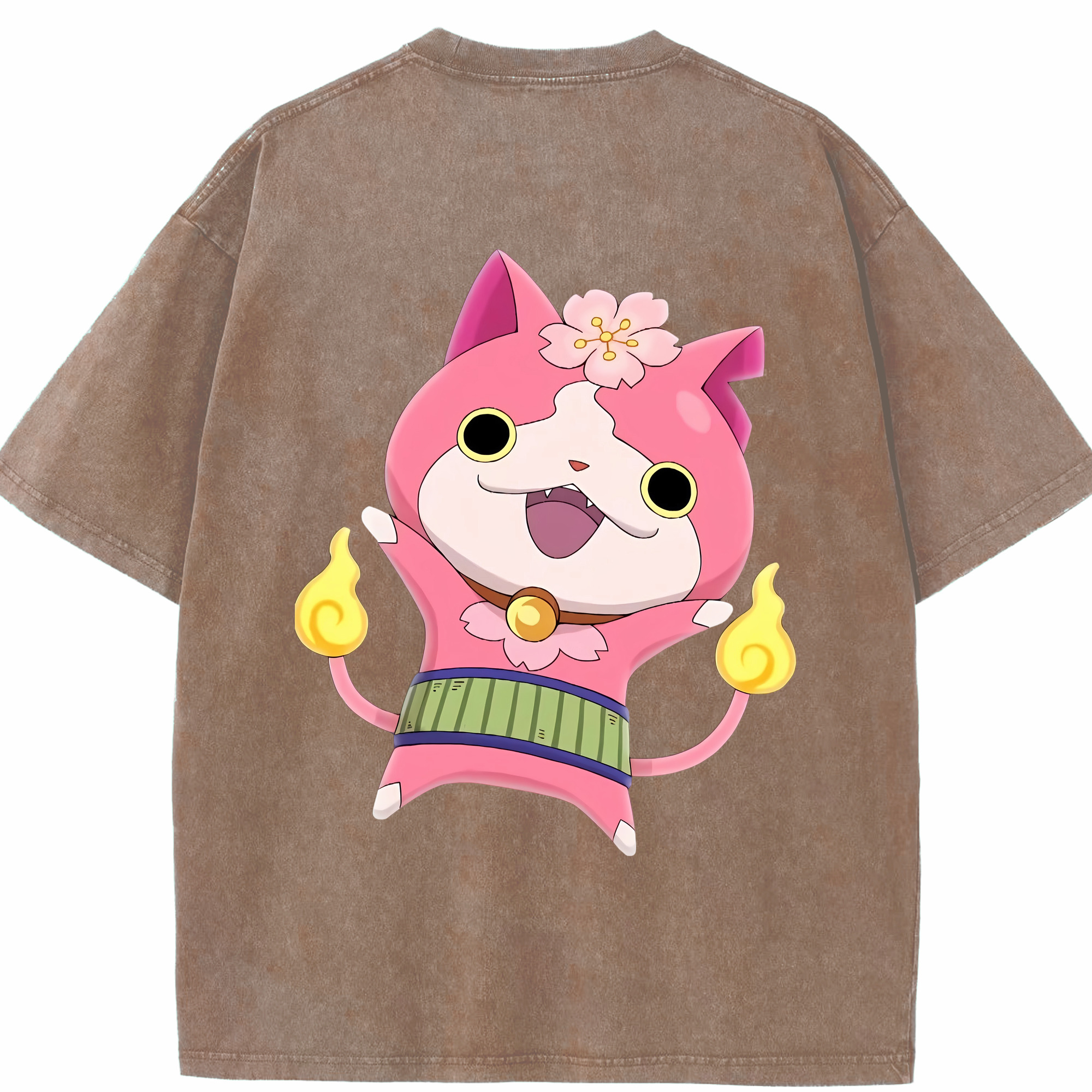 （画像用） 妖怪ウォッチ Yo-kai Watch 綿100% ヴィンテージ風 半袖Tシャツ（背面プリント）