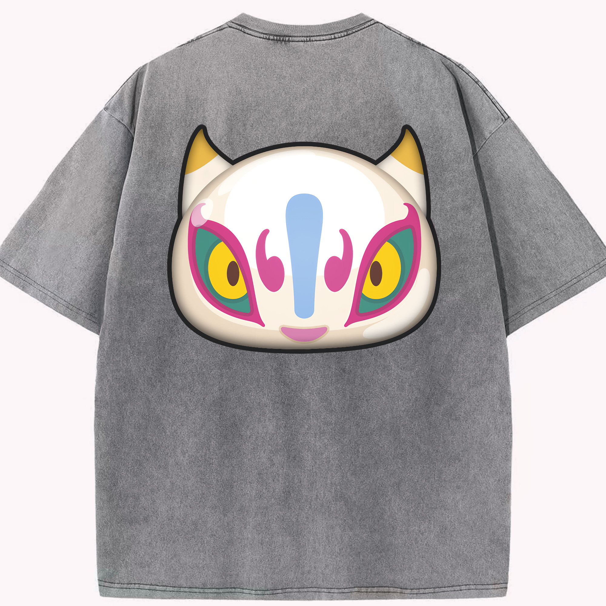 （画像用） 妖怪ウォッチ Yo-kai Watch 綿100% ヴィンテージ風 半袖Tシャツ（背面プリント）