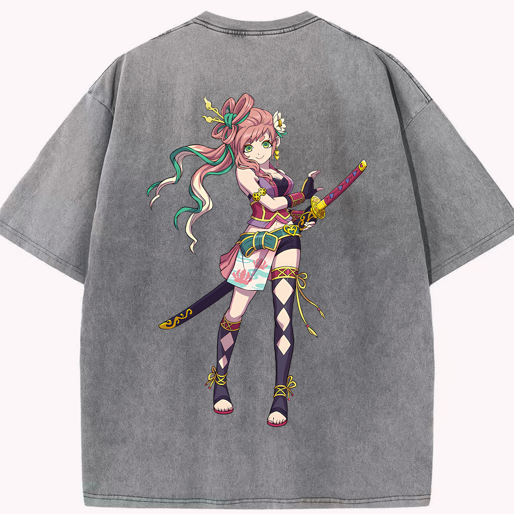 （画像用） 妖怪ウォッチ Yo-kai Watch 綿100% ヴィンテージ風 半袖Tシャツ（背面プリント）
