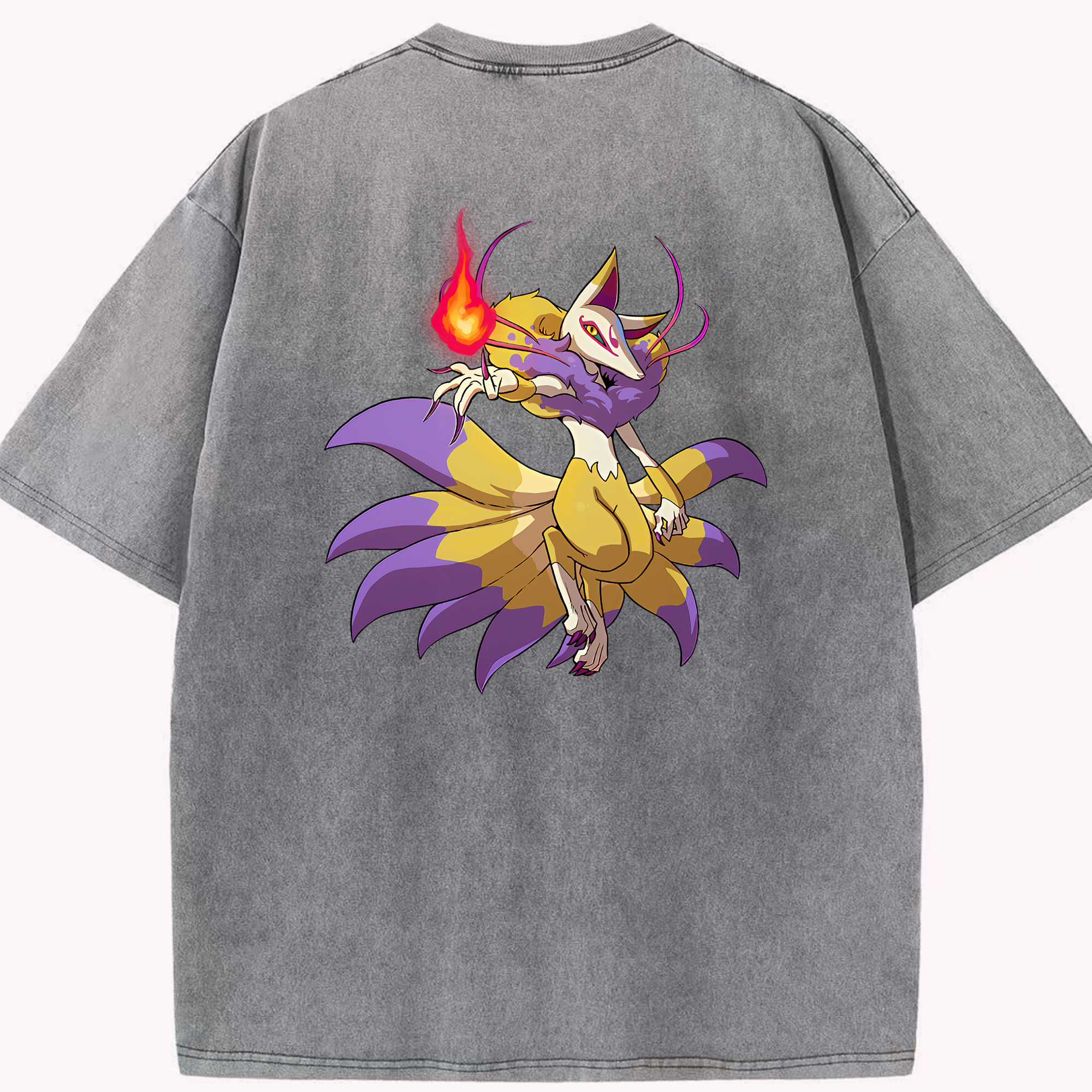 （画像用） 妖怪ウォッチ Yo-kai Watch 綿100% ヴィンテージ風 半袖Tシャツ（背面プリント）