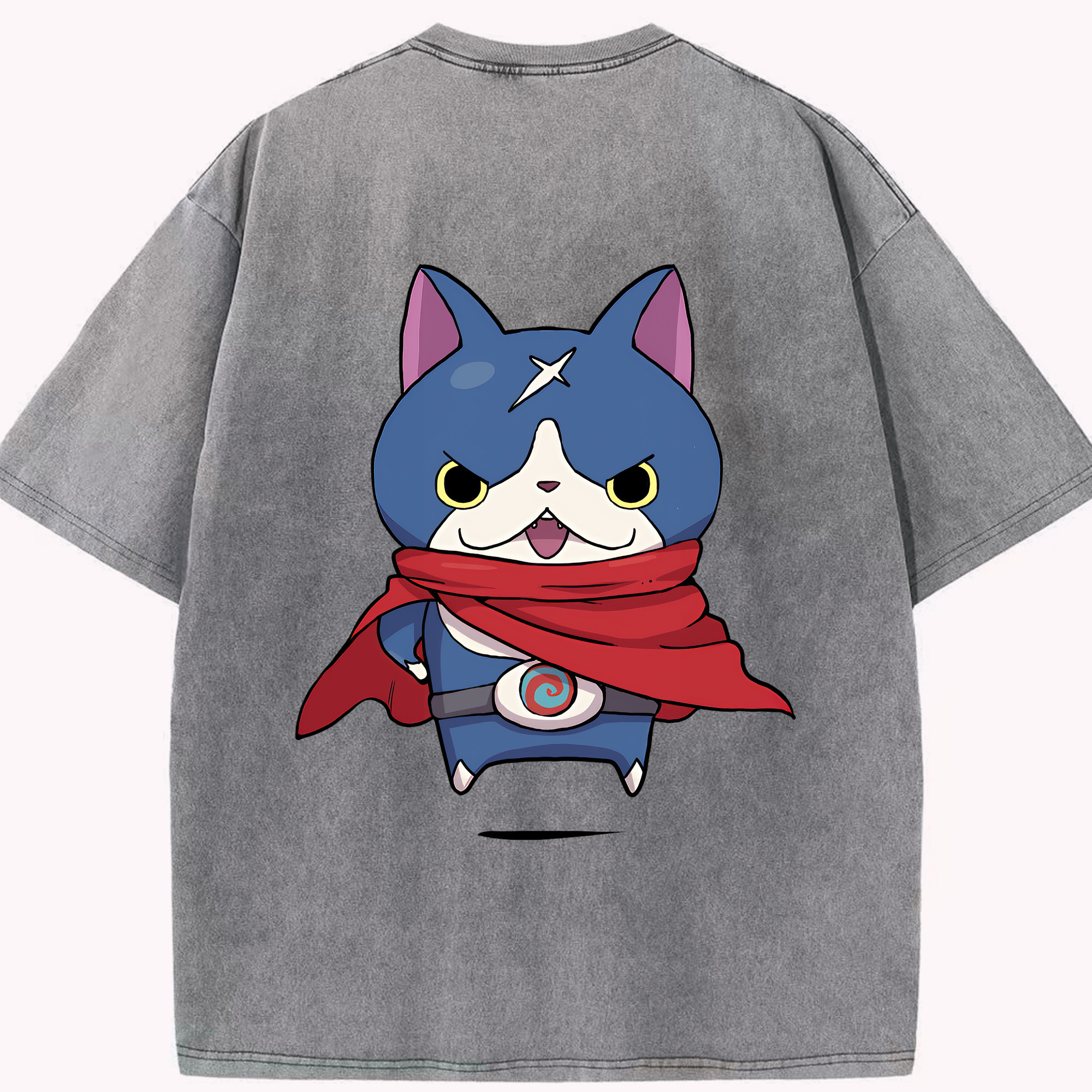 （画像用） 妖怪ウォッチ Yo-kai Watch 綿100% ヴィンテージ風 半袖Tシャツ（背面プリント）