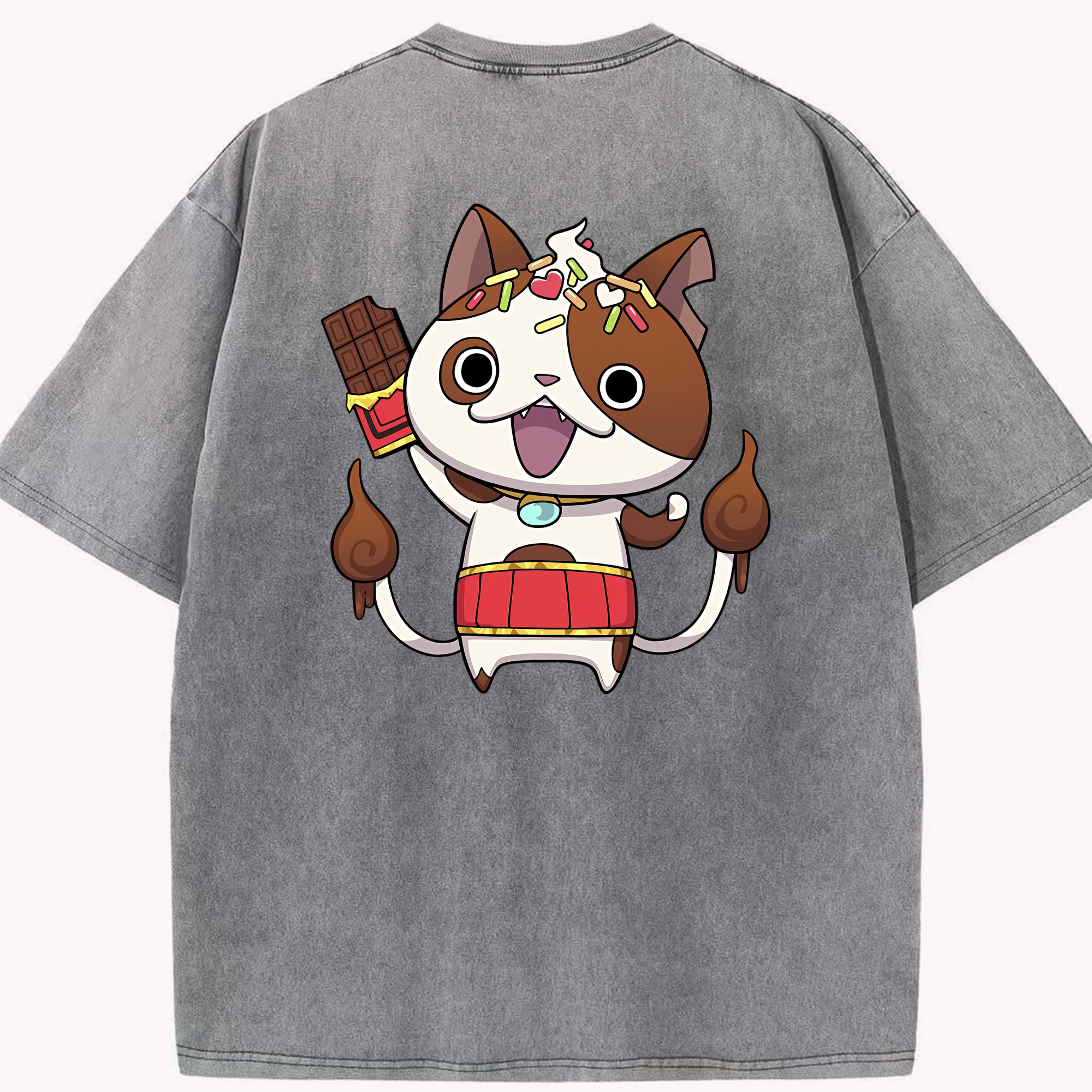 （画像用） 妖怪ウォッチ Yo-kai Watch 綿100% ヴィンテージ風 半袖Tシャツ（背面プリント）
