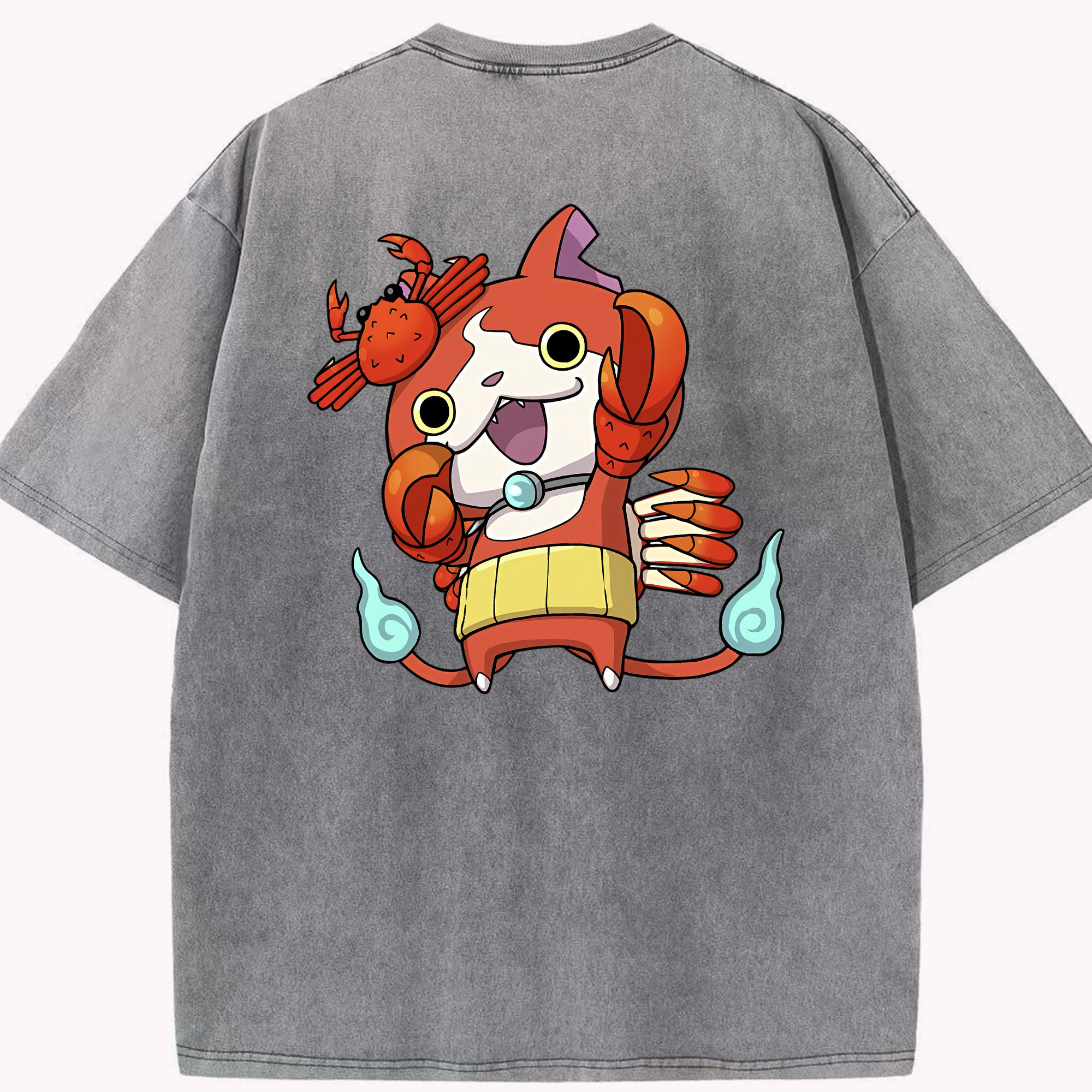 （画像用） 妖怪ウォッチ Yo-kai Watch 綿100% ヴィンテージ風 半袖Tシャツ（背面プリント）