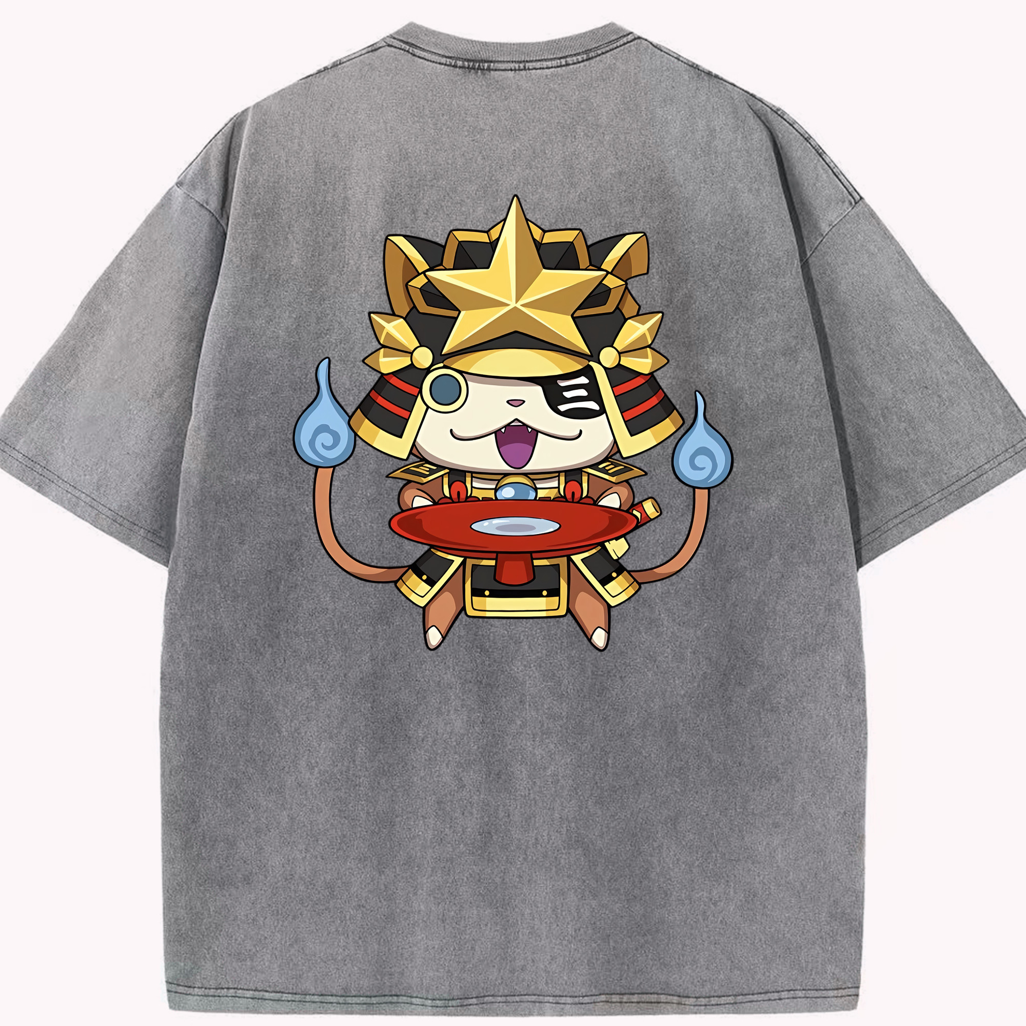 （画像用） 妖怪ウォッチ Yo-kai Watch 綿100% ヴィンテージ風 半袖Tシャツ（背面プリント）