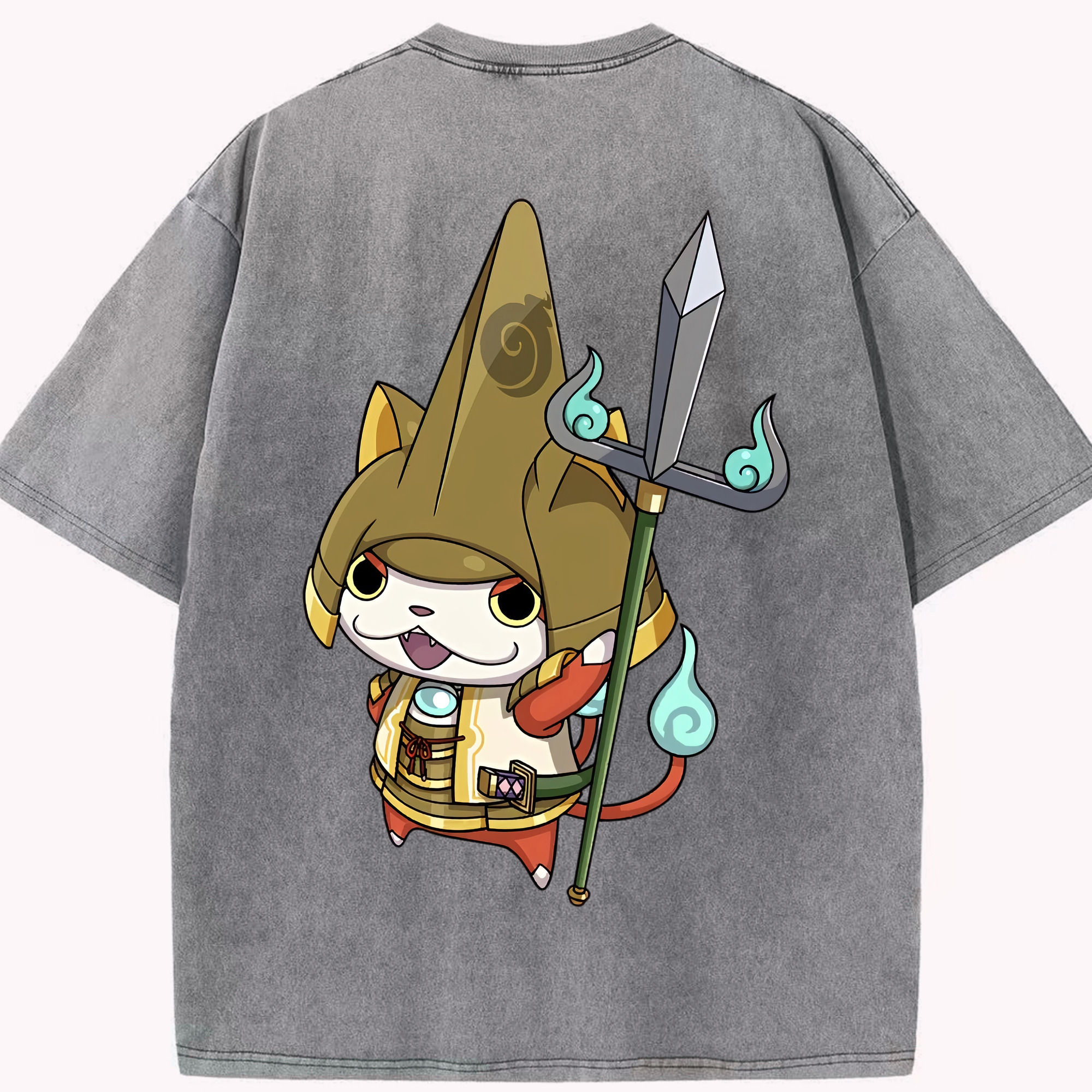 （画像用） 妖怪ウォッチ Yo-kai Watch 綿100% ヴィンテージ風 半袖Tシャツ（背面プリント）