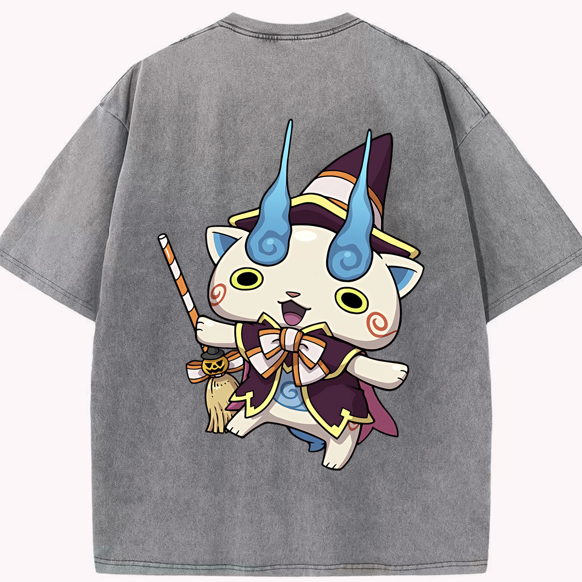 （画像用） 妖怪ウォッチ Yo-kai Watch 綿100% ヴィンテージ風 半袖Tシャツ（背面プリント）