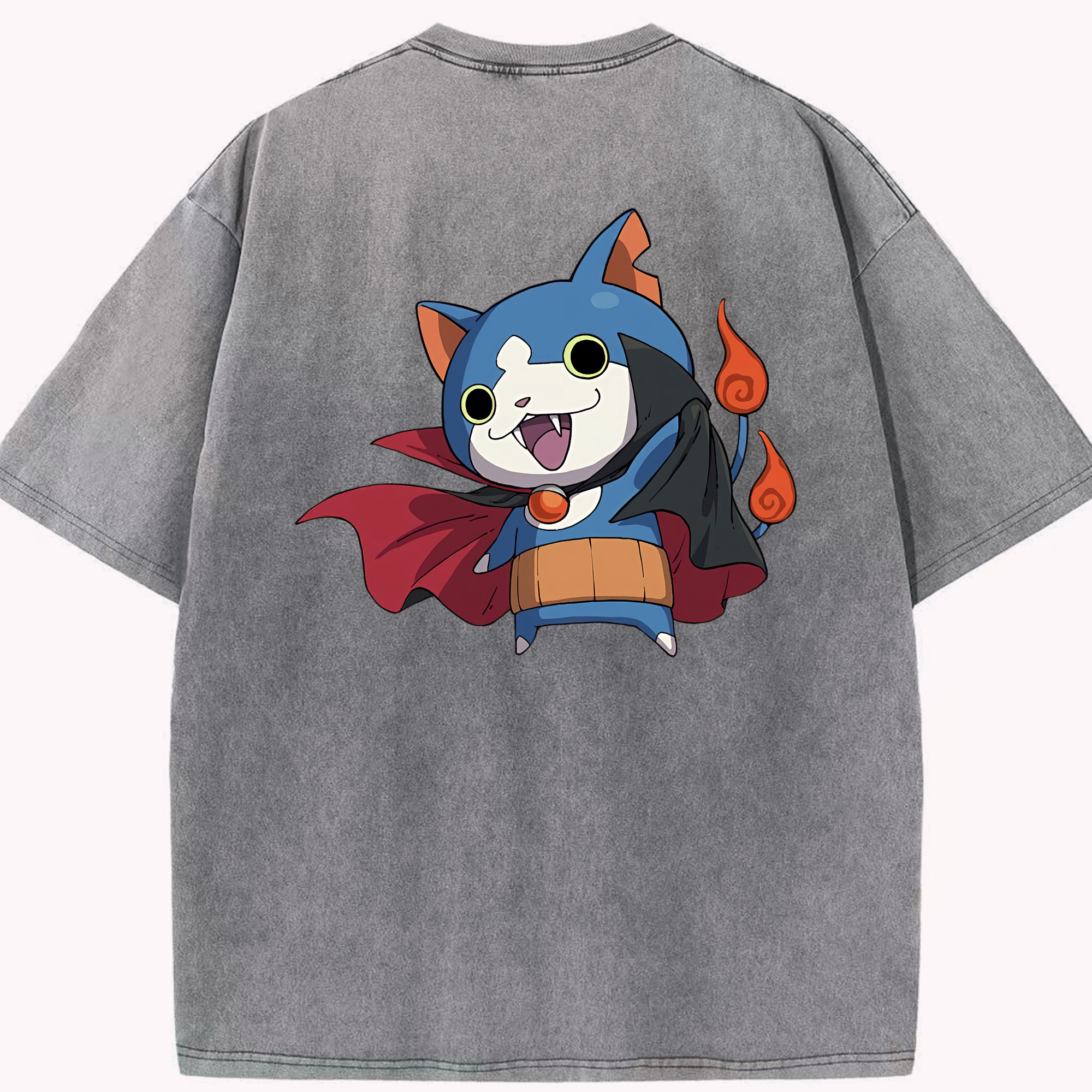 （画像用） 妖怪ウォッチ Yo-kai Watch 綿100% ヴィンテージ風 半袖Tシャツ（背面プリント）