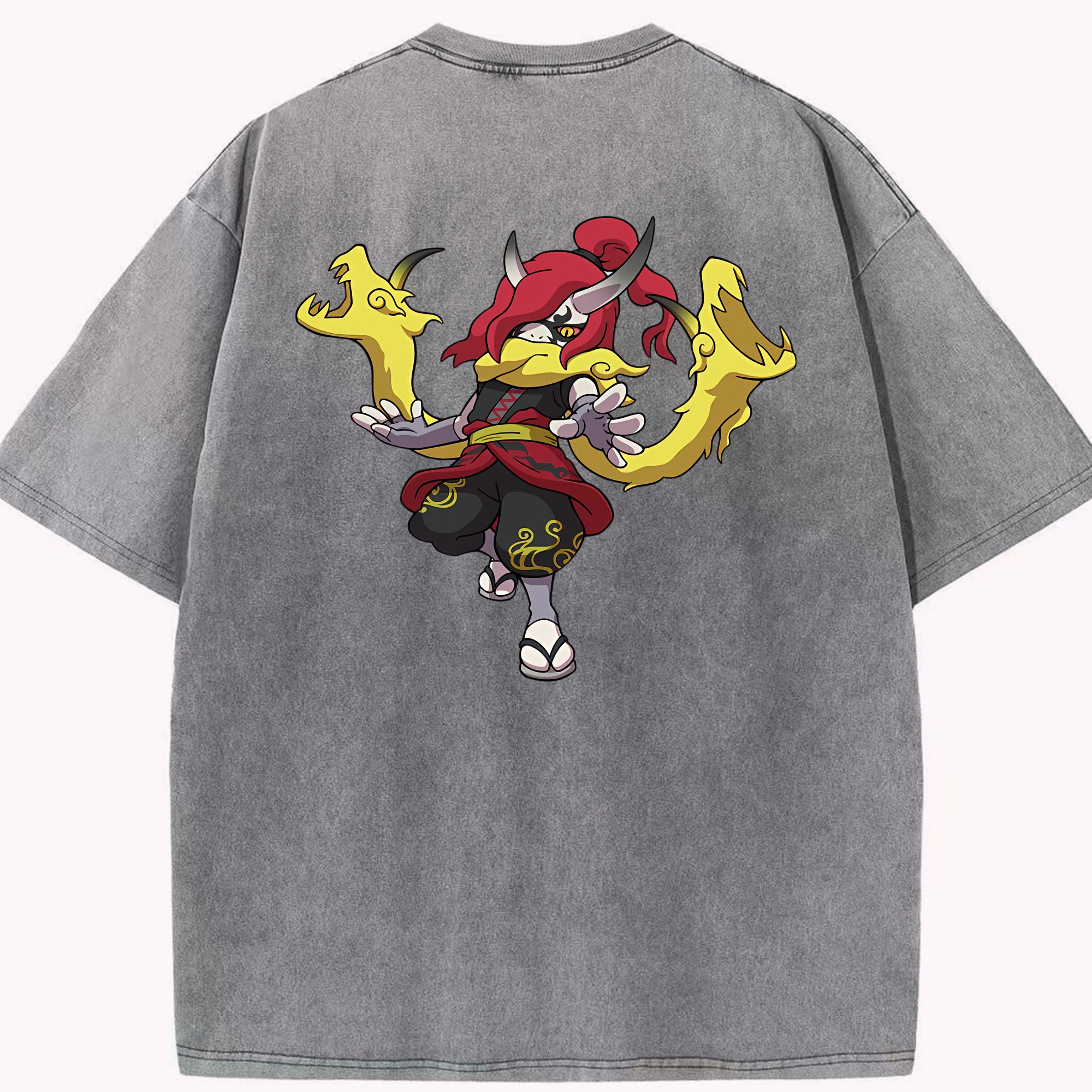 （画像用） 妖怪ウォッチ Yo-kai Watch 綿100% ヴィンテージ風 半袖Tシャツ（背面プリント）