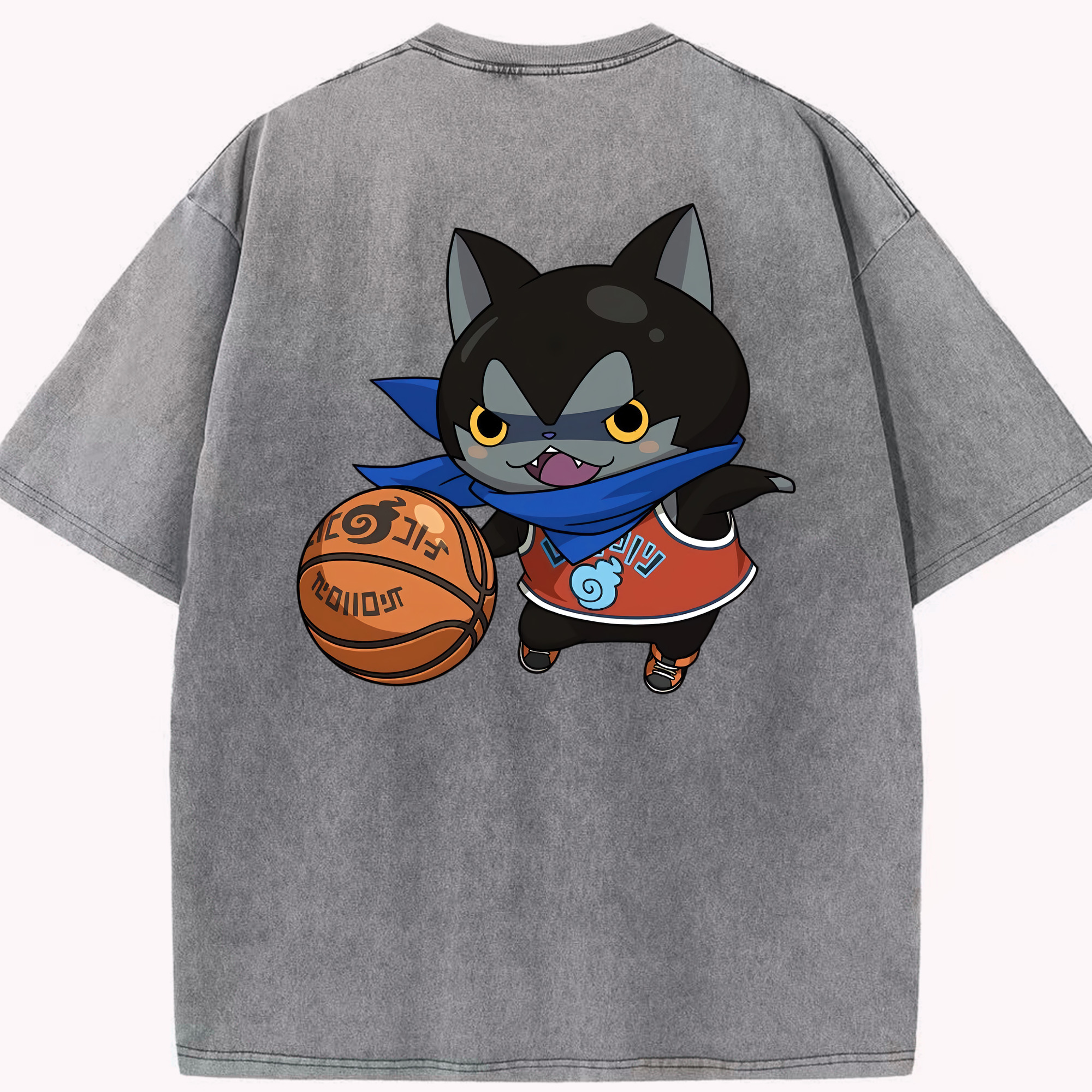 （画像用） 妖怪ウォッチ Yo-kai Watch 綿100% ヴィンテージ風 半袖Tシャツ（背面プリント）