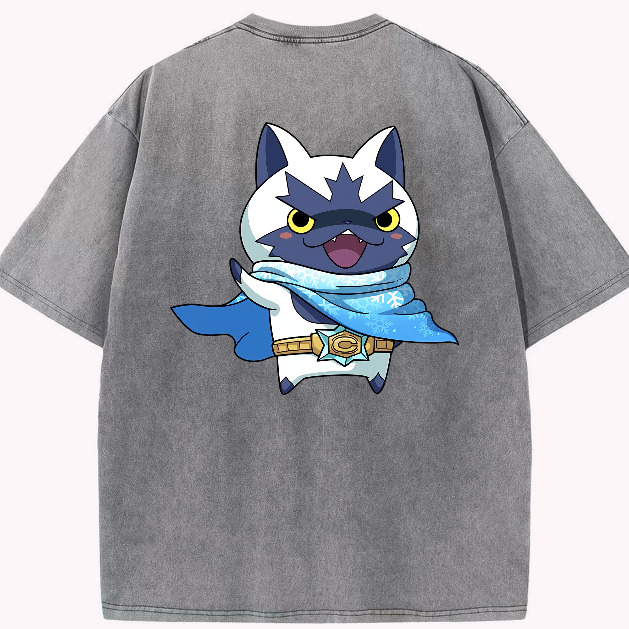 （画像用） 妖怪ウォッチ Yo-kai Watch 綿100% ヴィンテージ風 半袖Tシャツ（背面プリント）