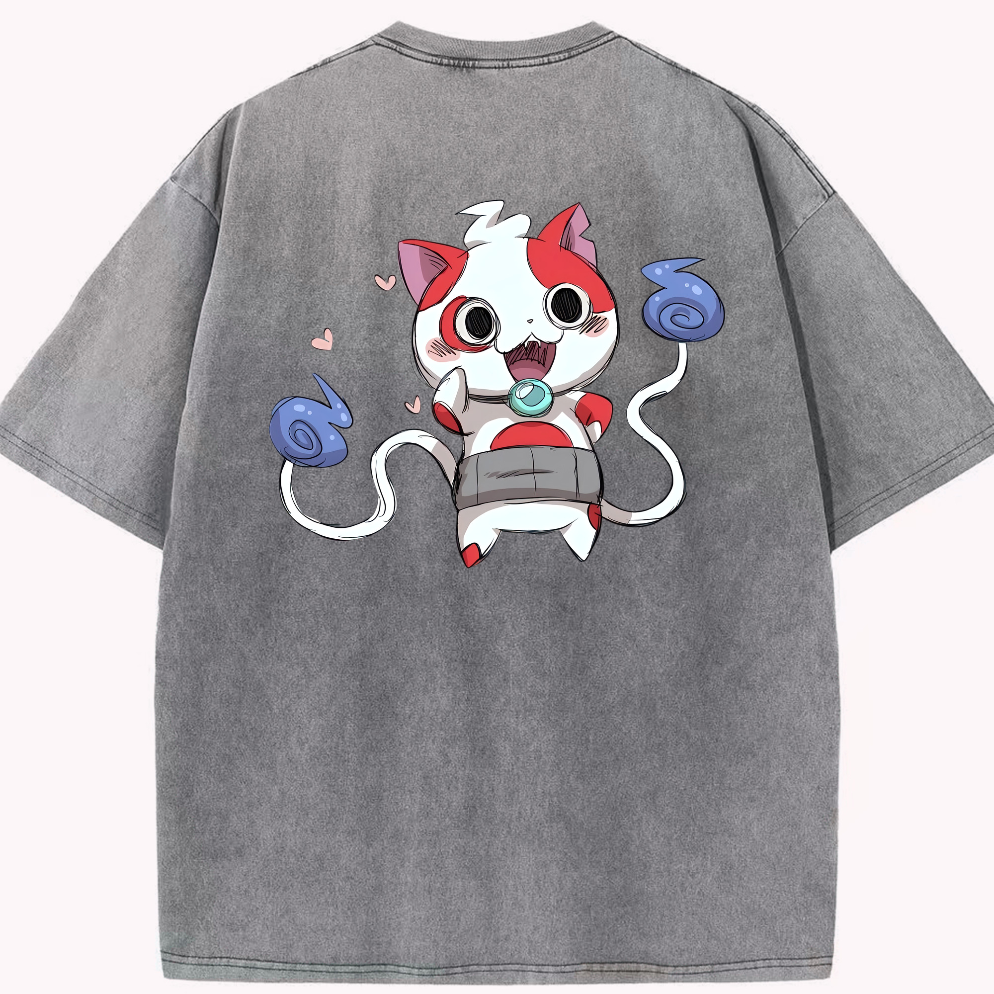 （画像用） 妖怪ウォッチ Yo-kai Watch 綿100% ヴィンテージ風 半袖Tシャツ（背面プリント）