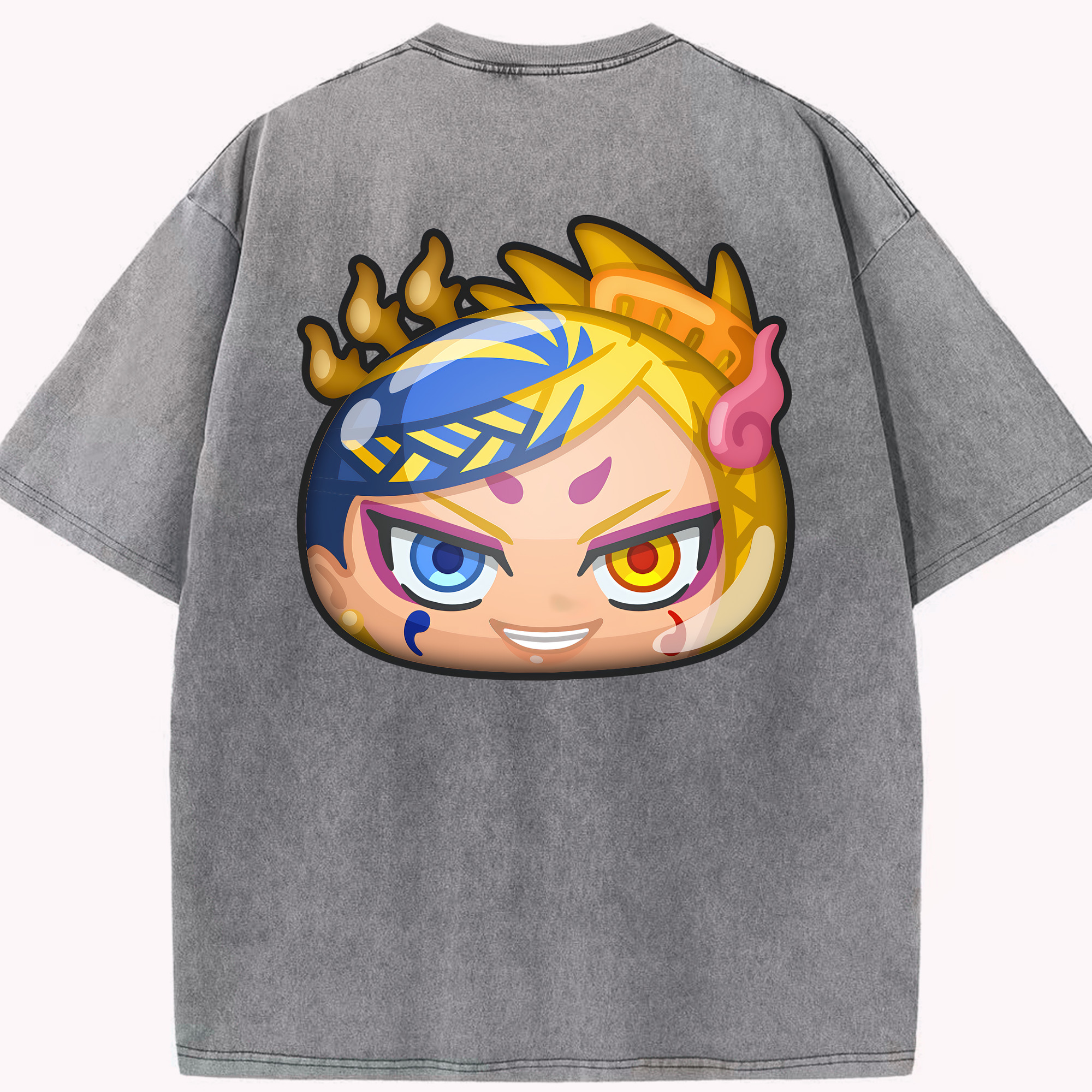 （画像用） 妖怪ウォッチ Yo-kai Watch 綿100% ヴィンテージ風 半袖Tシャツ（背面プリント）