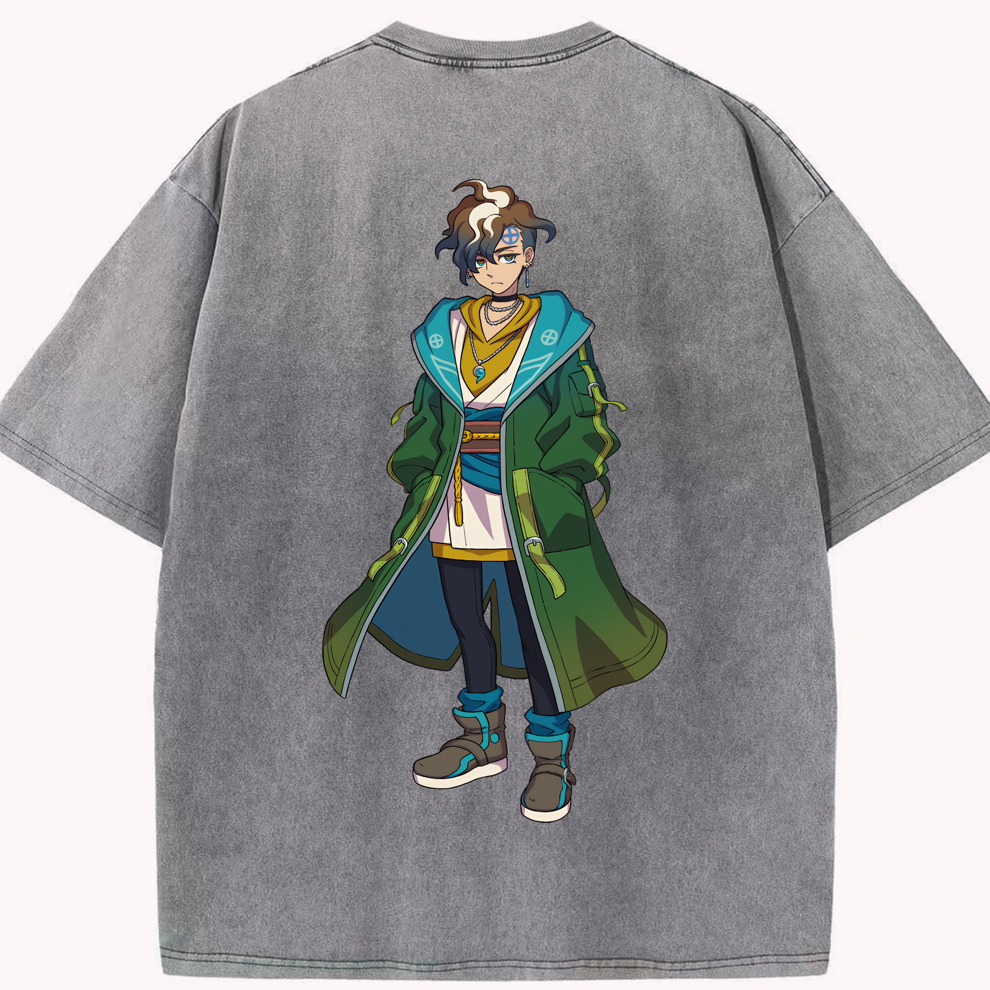 （画像用） 妖怪ウォッチ Yo-kai Watch 綿100% ヴィンテージ風 半袖Tシャツ（背面プリント）