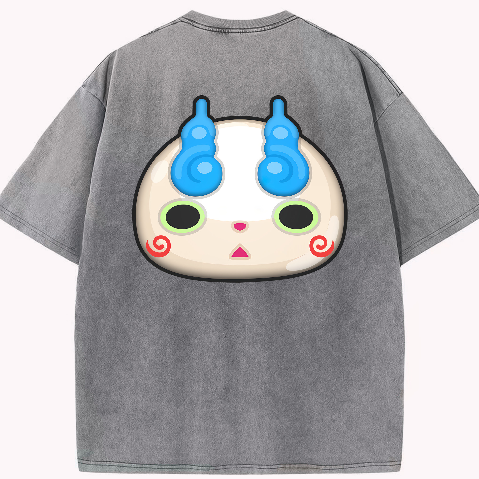 （画像用） 妖怪ウォッチ Yo-kai Watch 綿100% ヴィンテージ風 半袖Tシャツ（背面プリント）