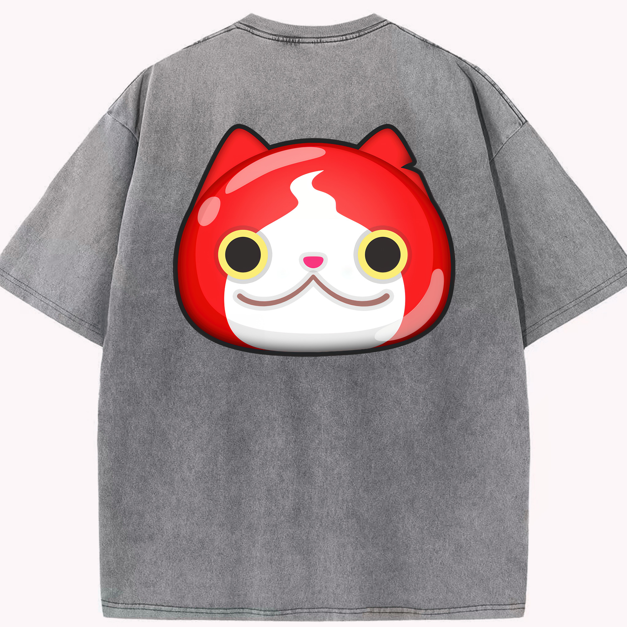 （画像用） 妖怪ウォッチ Yo-kai Watch 綿100% ヴィンテージ風 半袖Tシャツ（背面プリント）