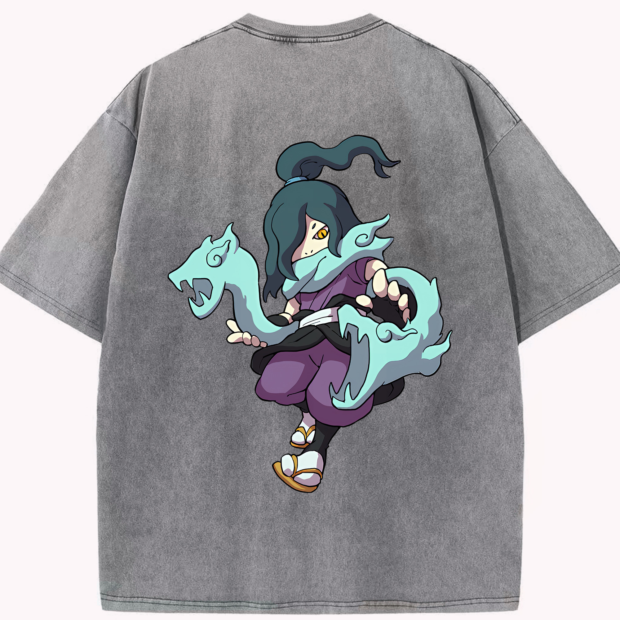 （画像用） 妖怪ウォッチ Yo-kai Watch 綿100% ヴィンテージ風 半袖Tシャツ（背面プリント）