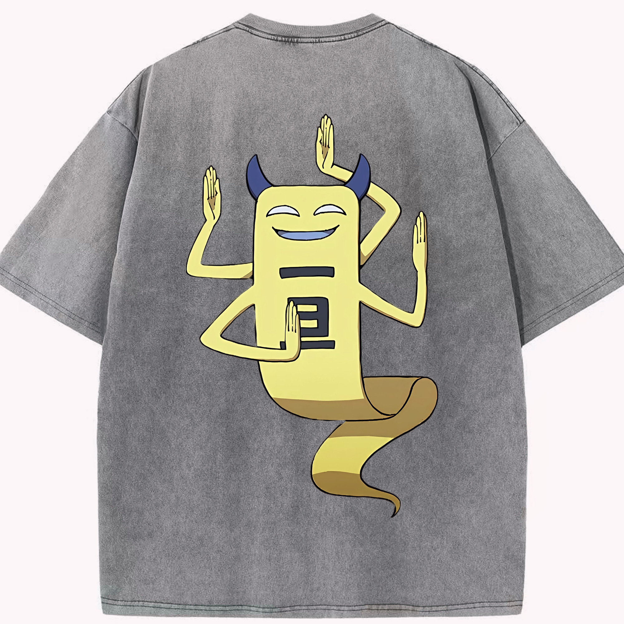 （画像用） 妖怪ウォッチ Yo-kai Watch 綿100% ヴィンテージ風 半袖Tシャツ（背面プリント）