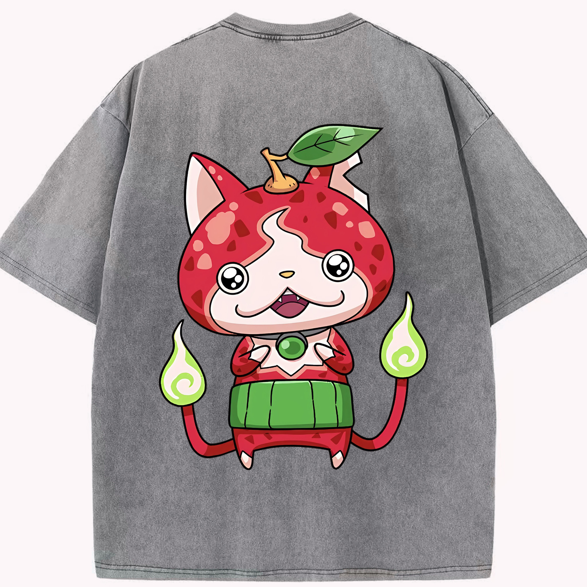 （画像用） 妖怪ウォッチ Yo-kai Watch 綿100% ヴィンテージ風 半袖Tシャツ（背面プリント）